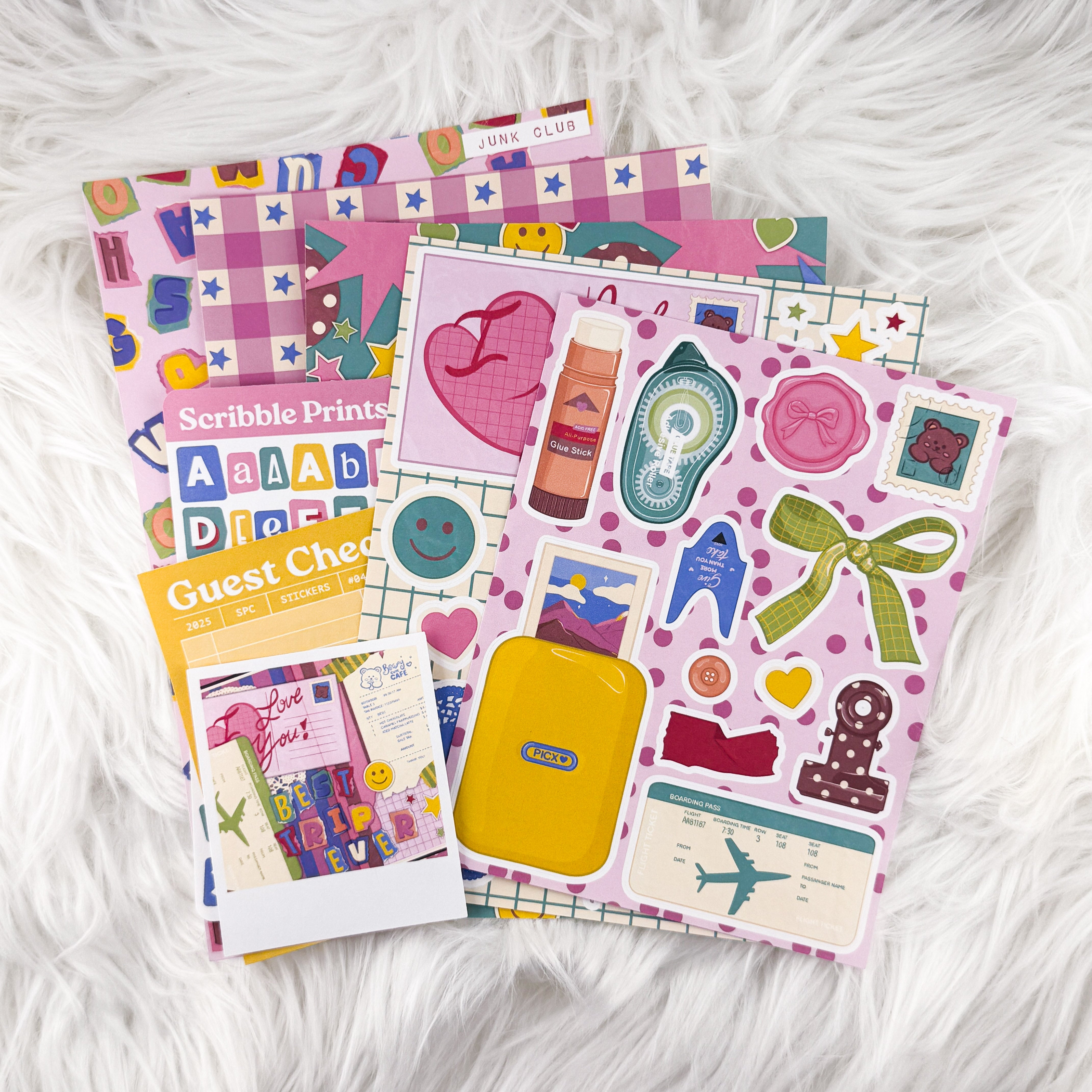 Junk Club – Junk Journal Collage Kit // Matte Sticker Collection