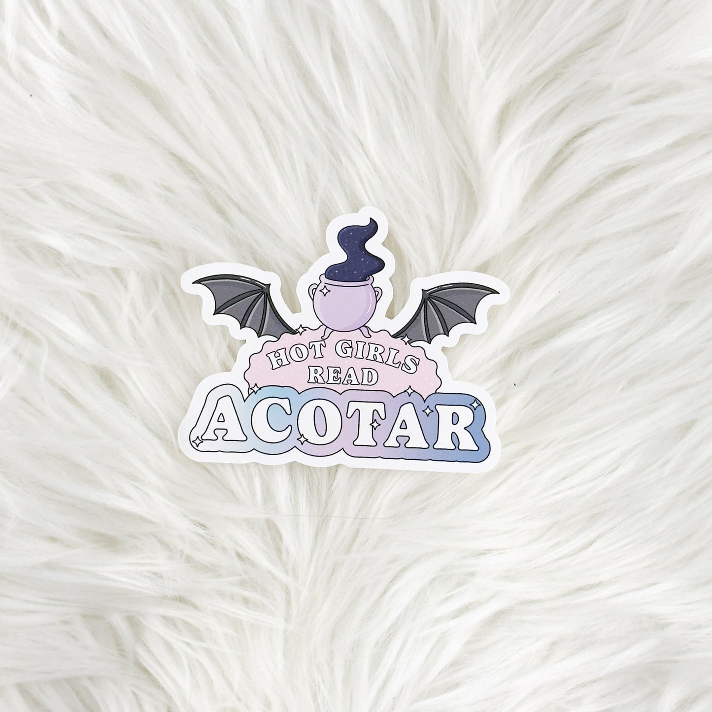 Hot Girls Read ACOTAR // Large Matte Deco Sticker for Journals
