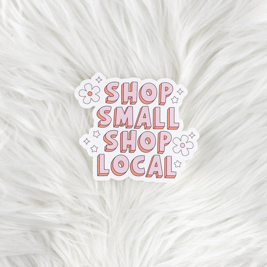 Shop Small Shop Local // Large Matte Deco Sticker for Journals