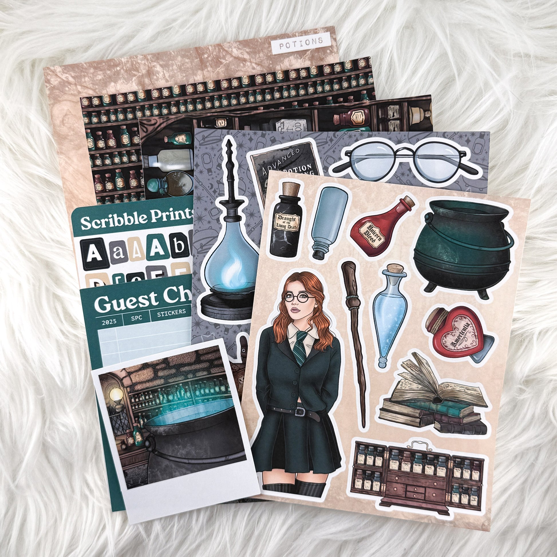 Potions – Junk Journal Collage Kit // Matte Sticker Collection