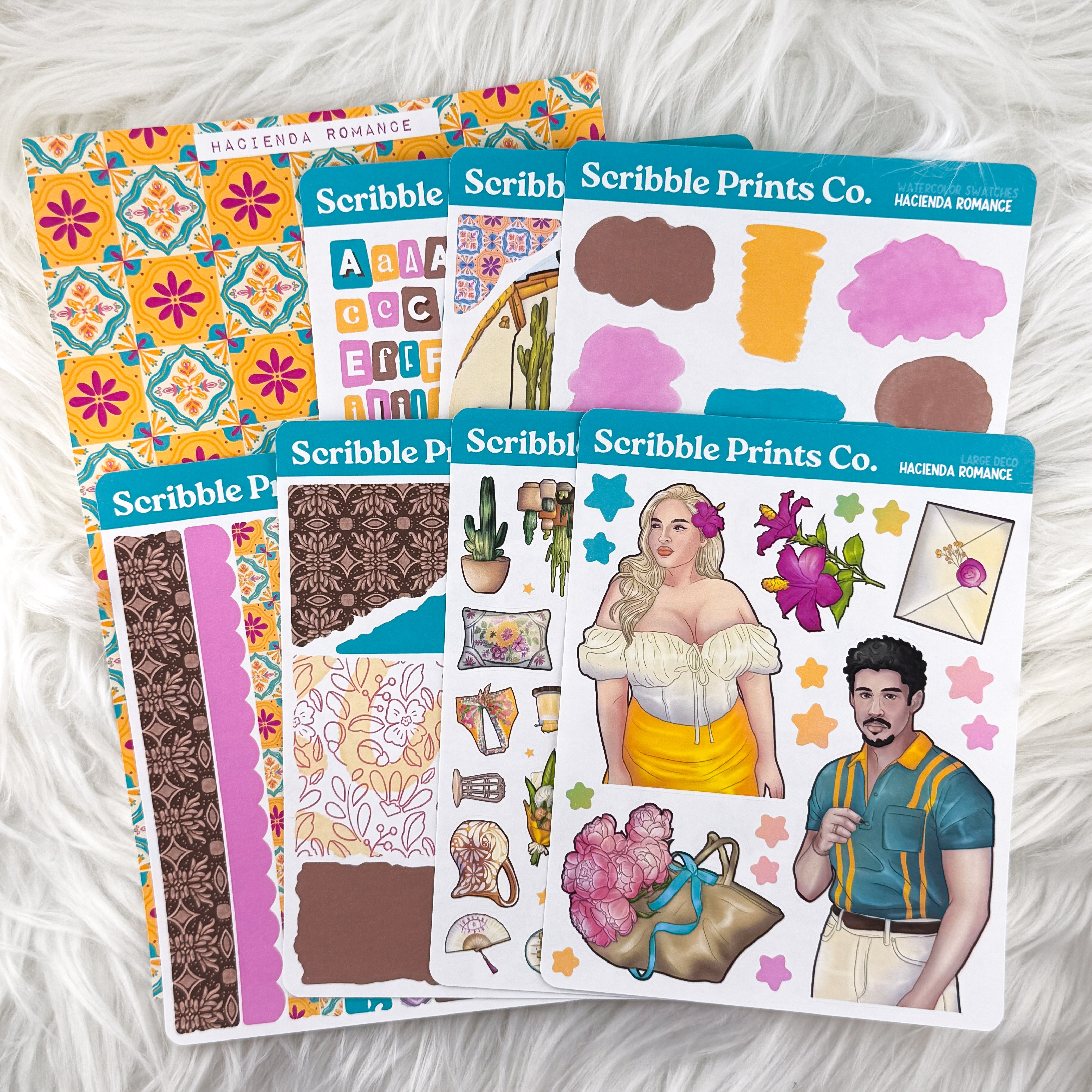 Hacienda Romance Journal Sticker Collection | Matte Removable Reading & Planner Stickers