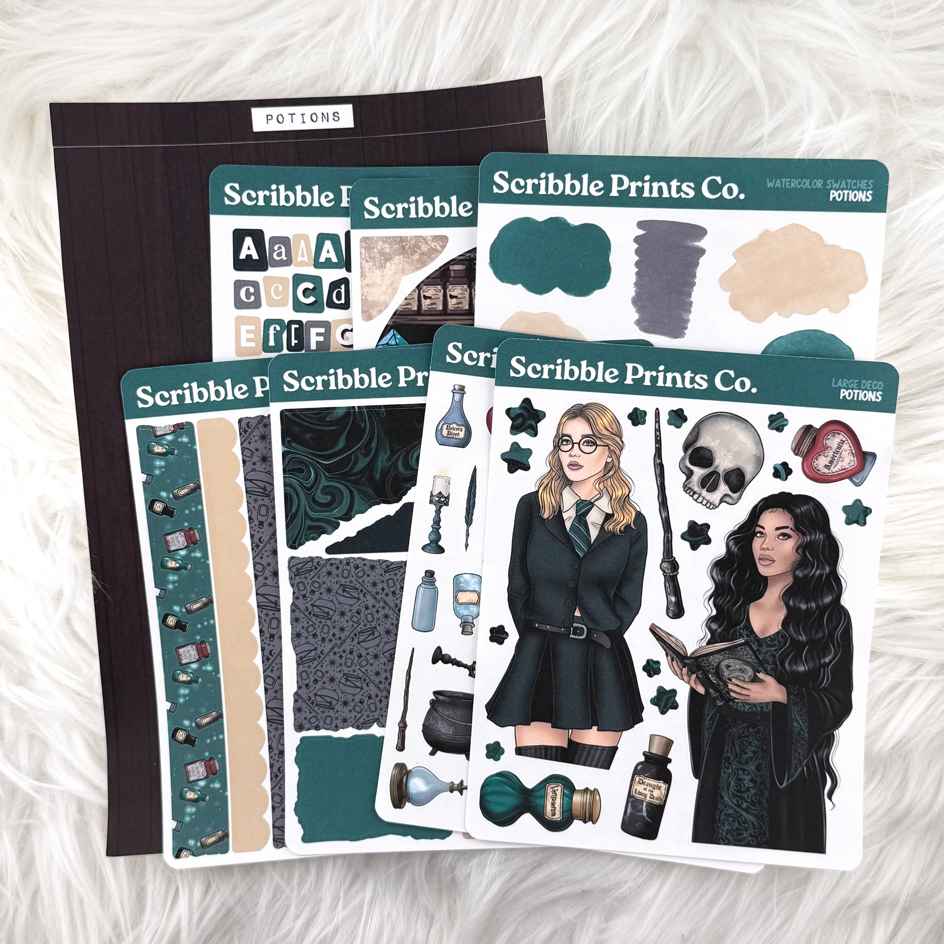 Potions Journal Sticker Collection | Matte Removable Reading & Planner Stickers