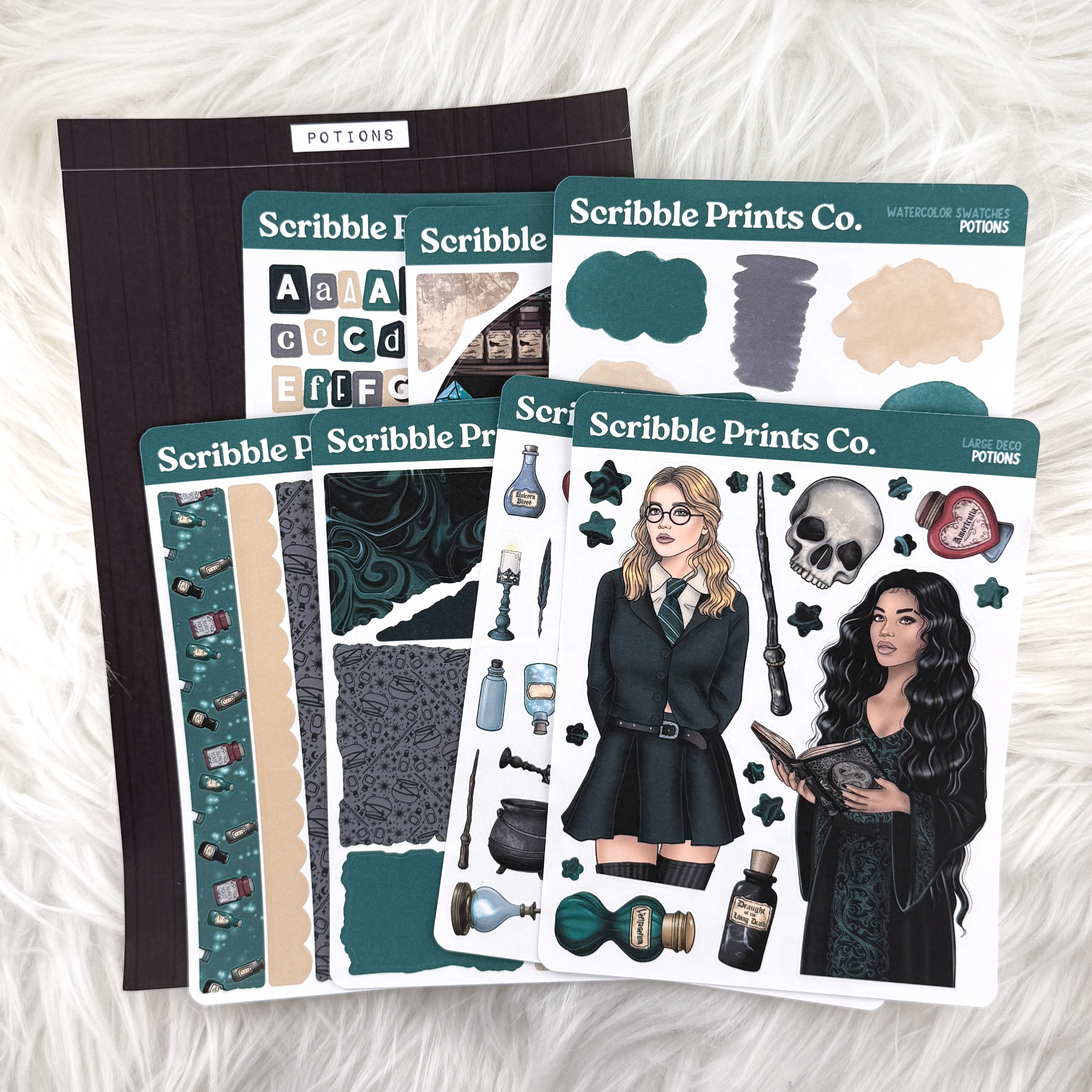 Potions Journal Sticker Collection | Matte Removable Reading & Planner Stickers