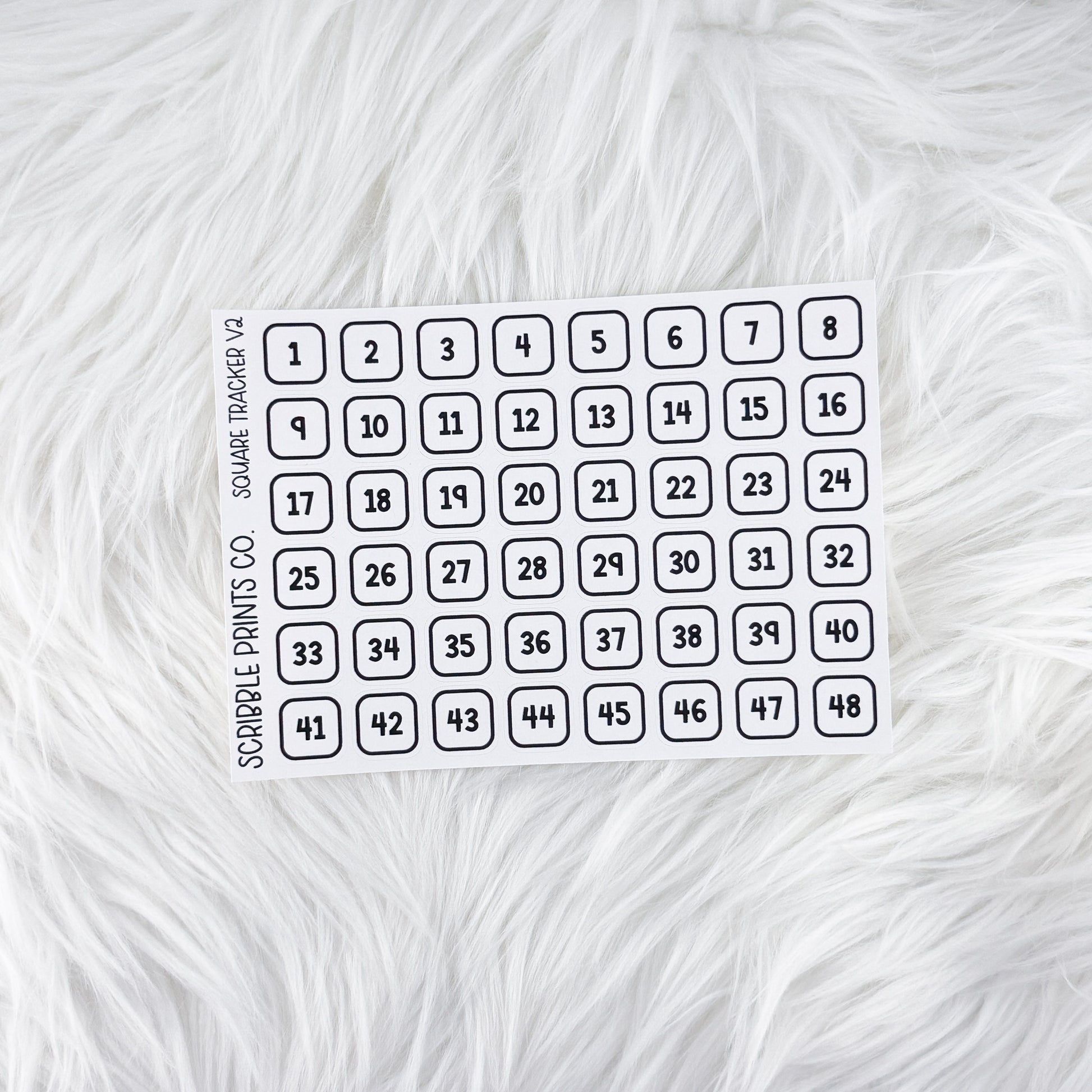 Square Tracker V2-4 // Matte Reading Journal Stickers