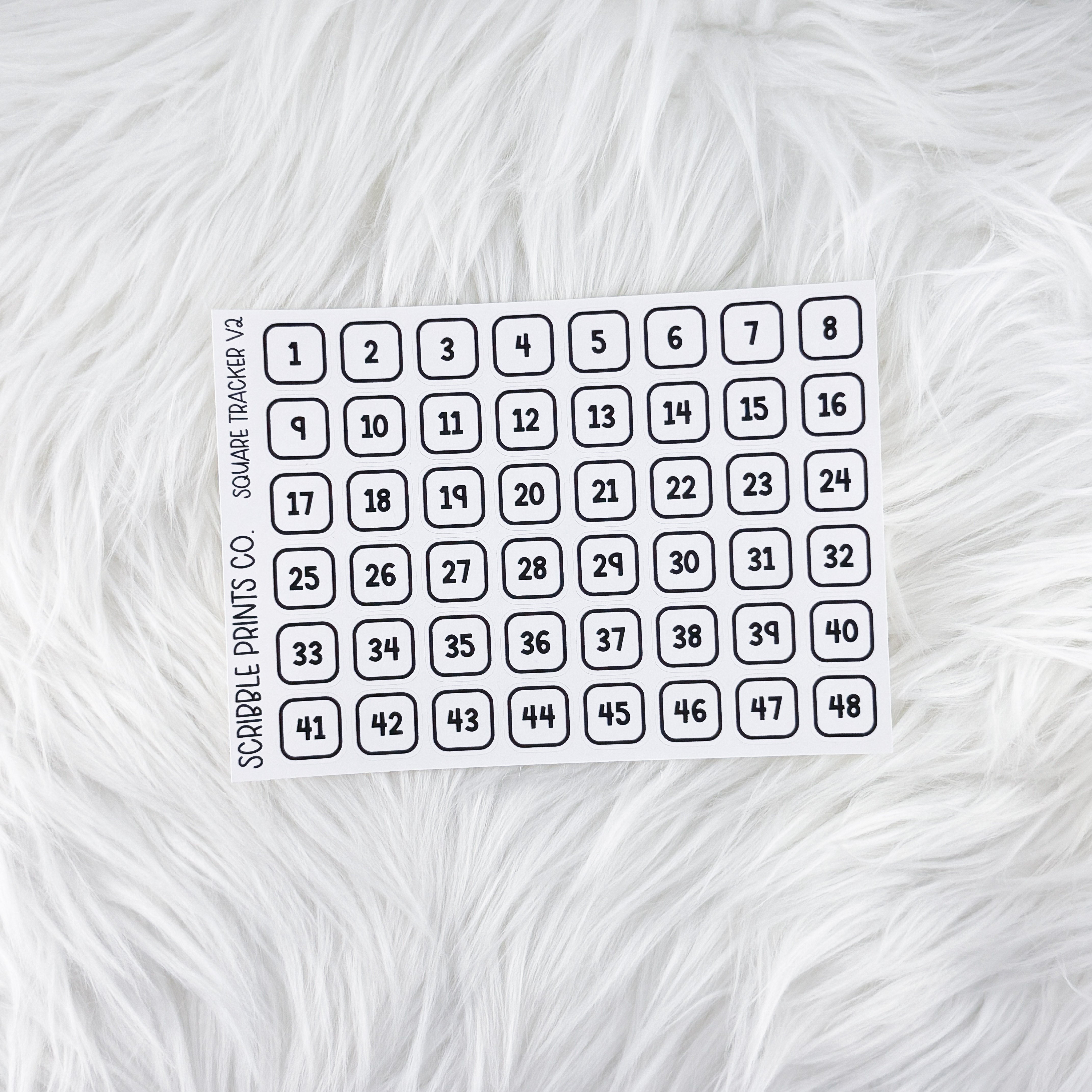 Square Tracker V2-4 // Matte Reading Journal Stickers