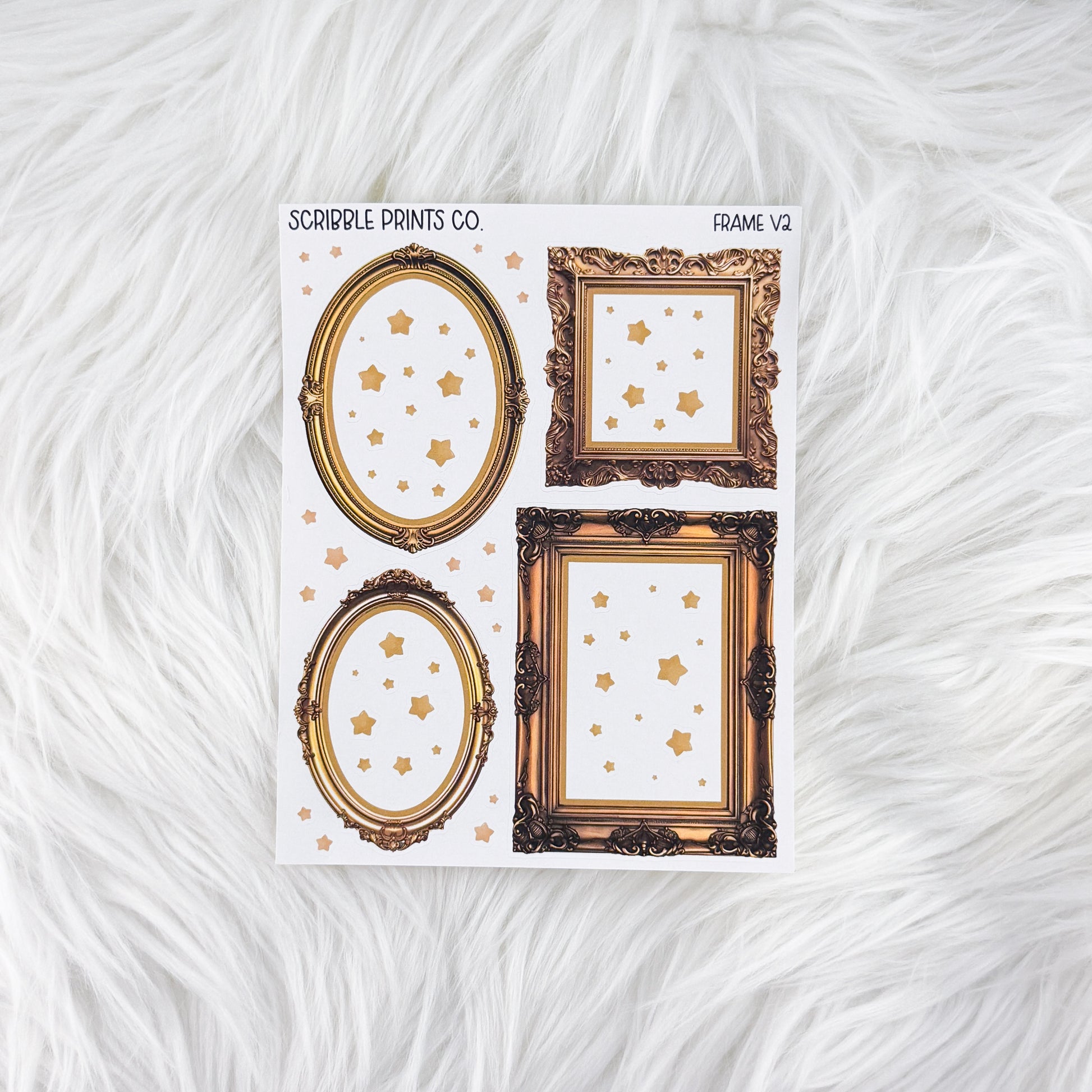 Frame V2 // Matte Reading Journal Stickers