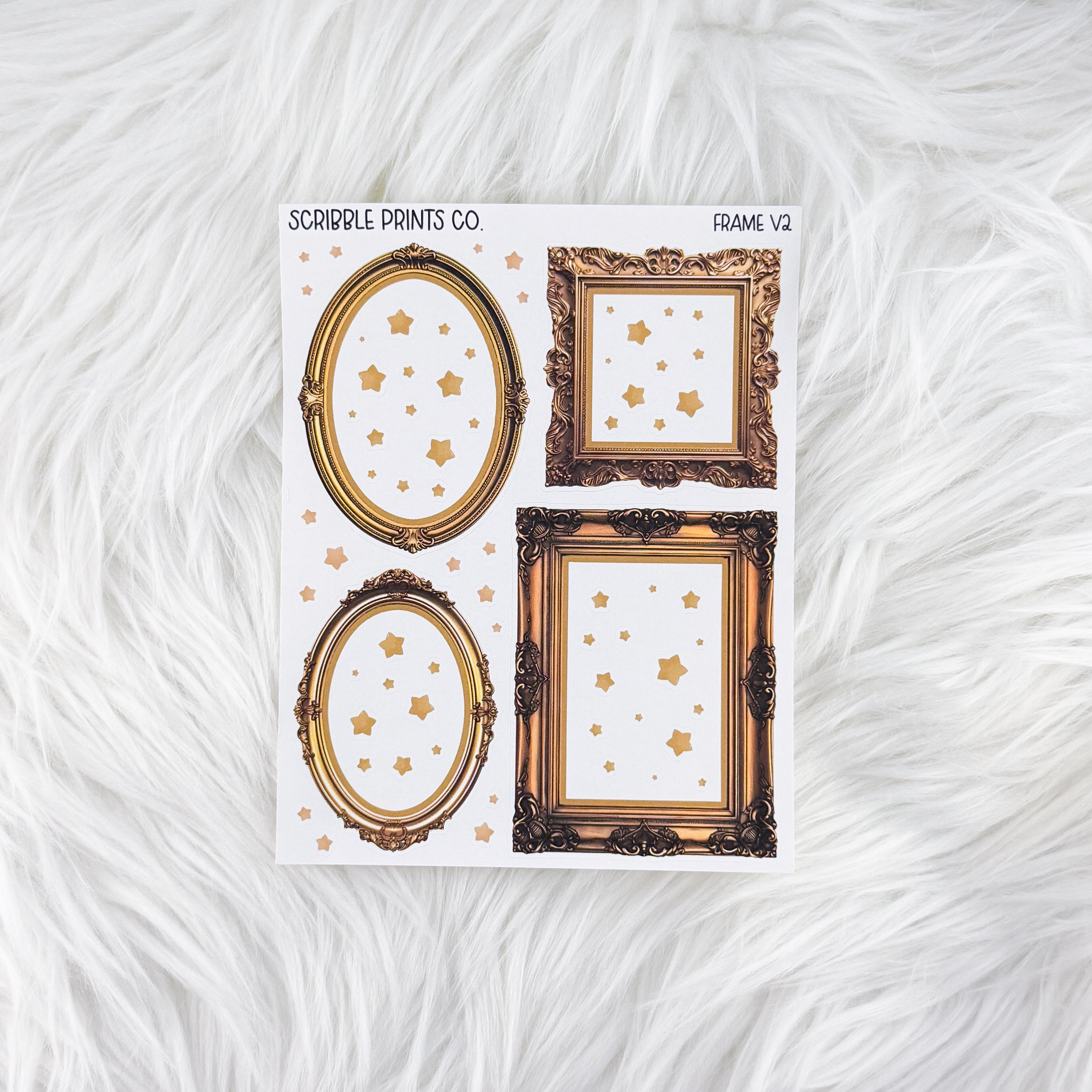 Frame V2 // Matte Reading Journal Stickers