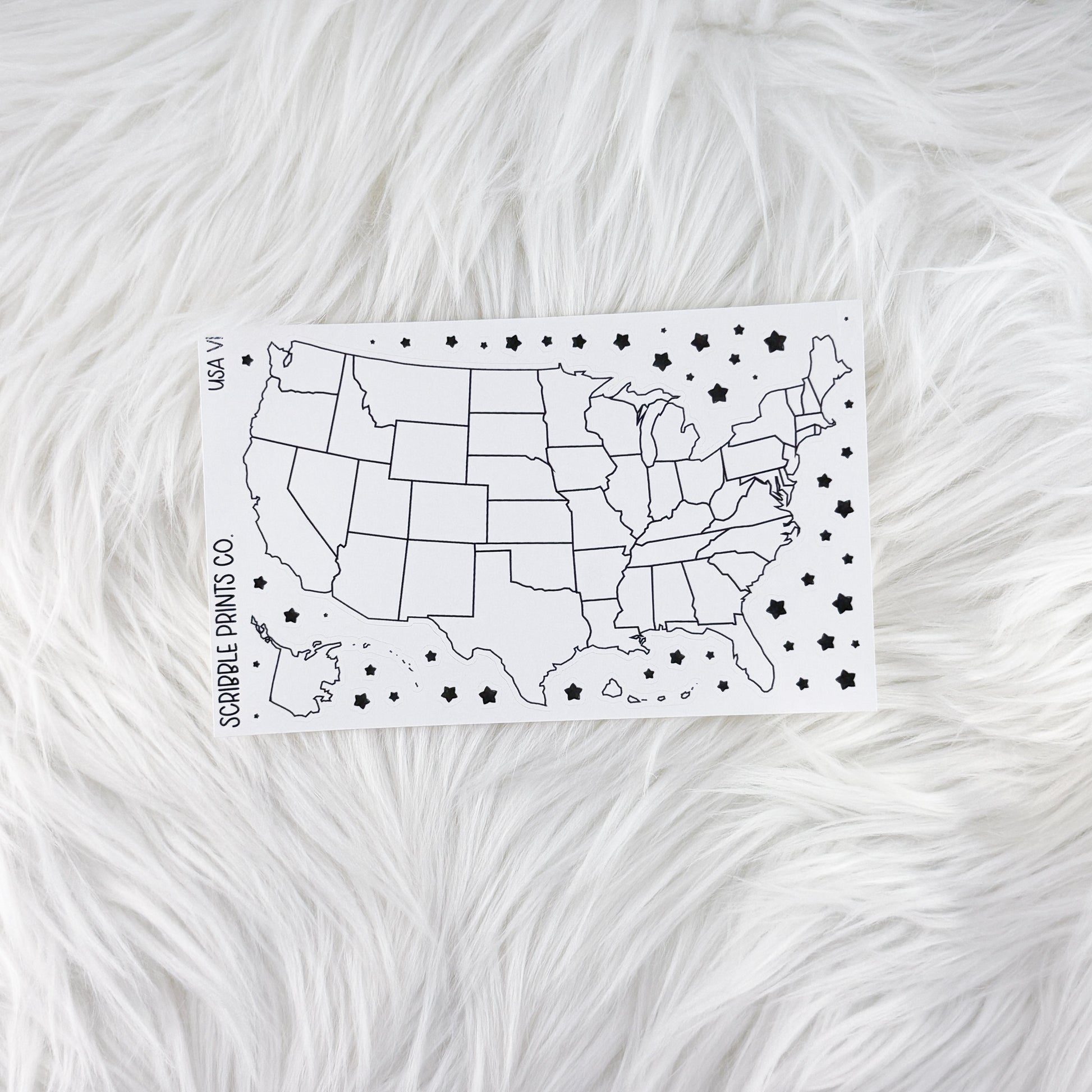 USA V1 // Matte Reading Journal Stickers