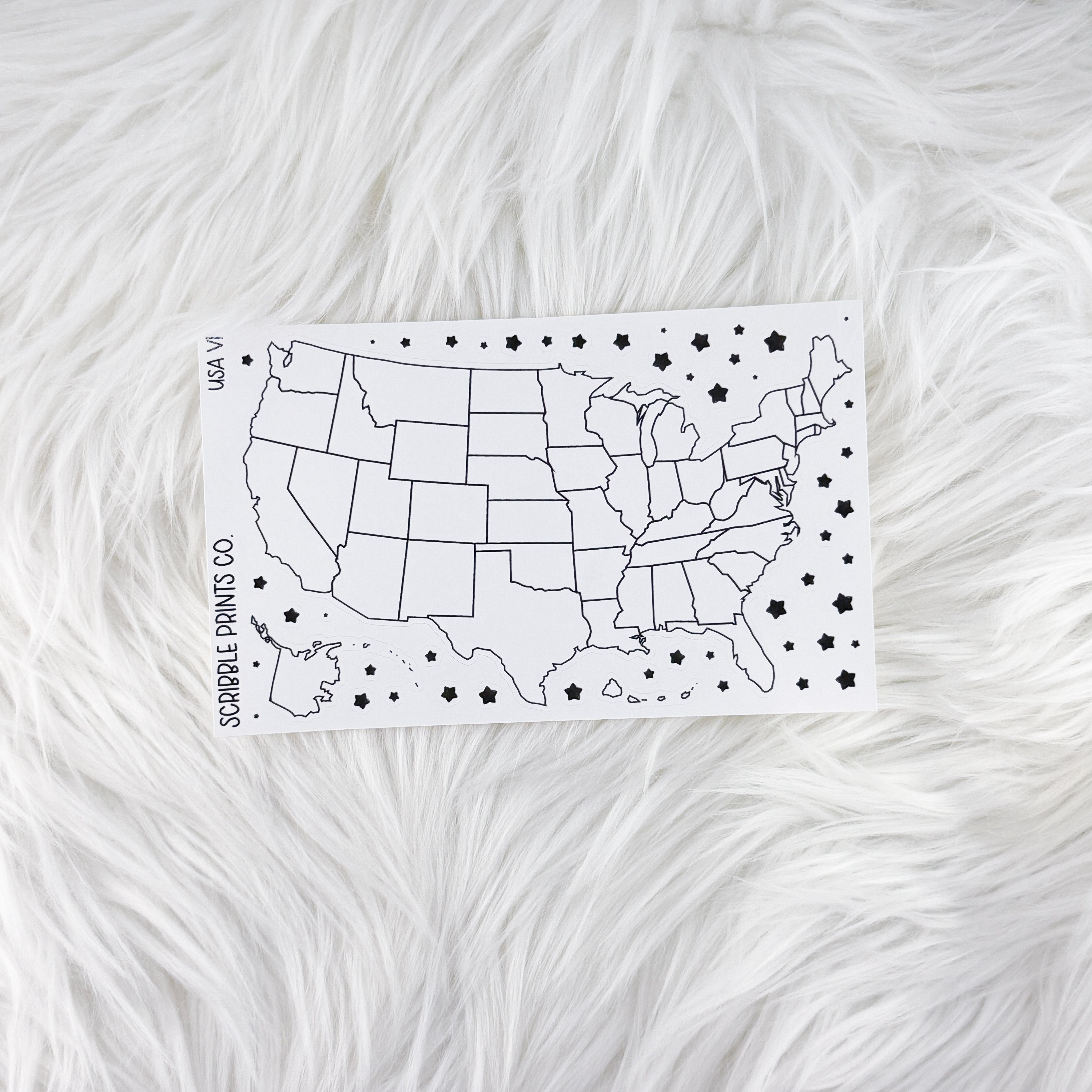 USA V1 // Matte Reading Journal Stickers