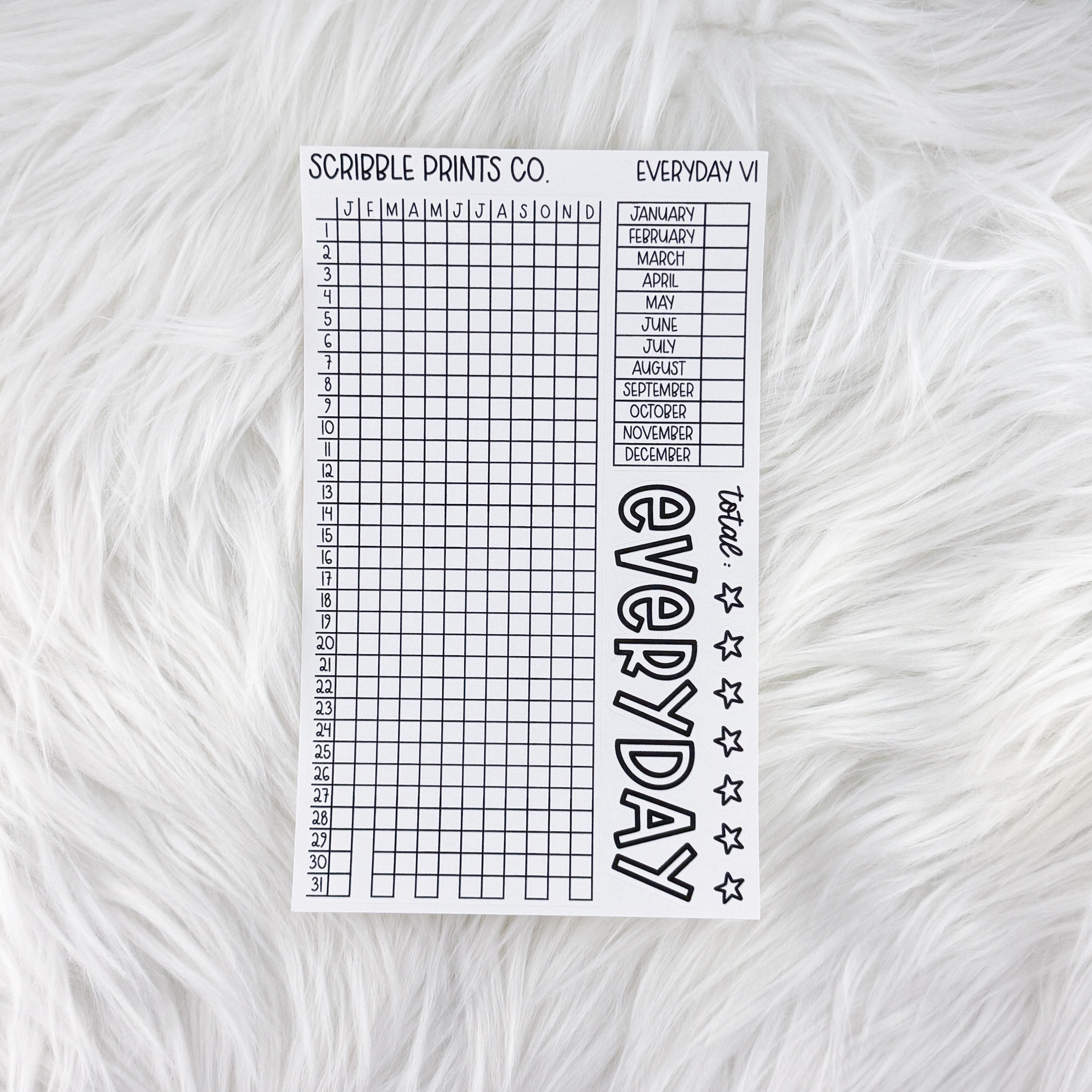 Everyday V1 // Matte Reading Journal Stickers