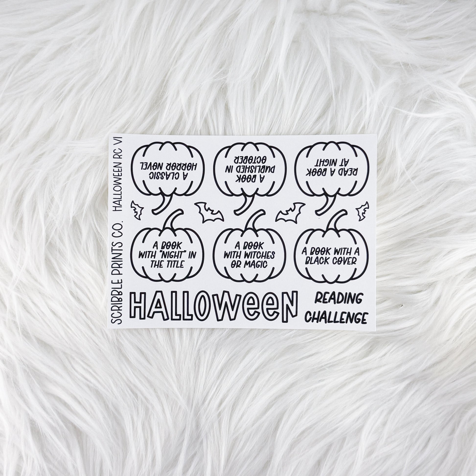 Halloween Reading Challenge V1-2 // Matte Reading Journal Stickers