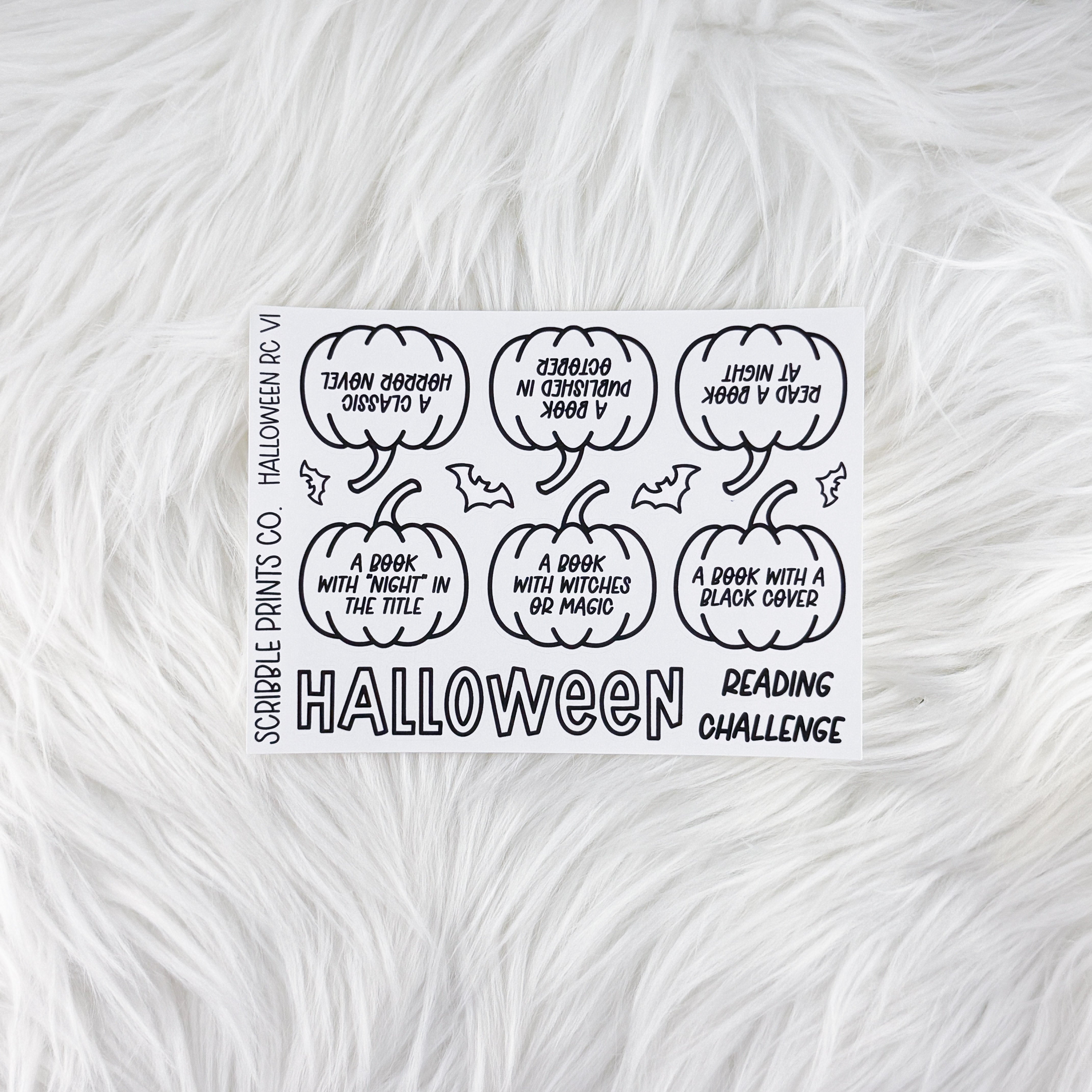 Halloween Reading Challenge V1-2 // Matte Reading Journal Stickers