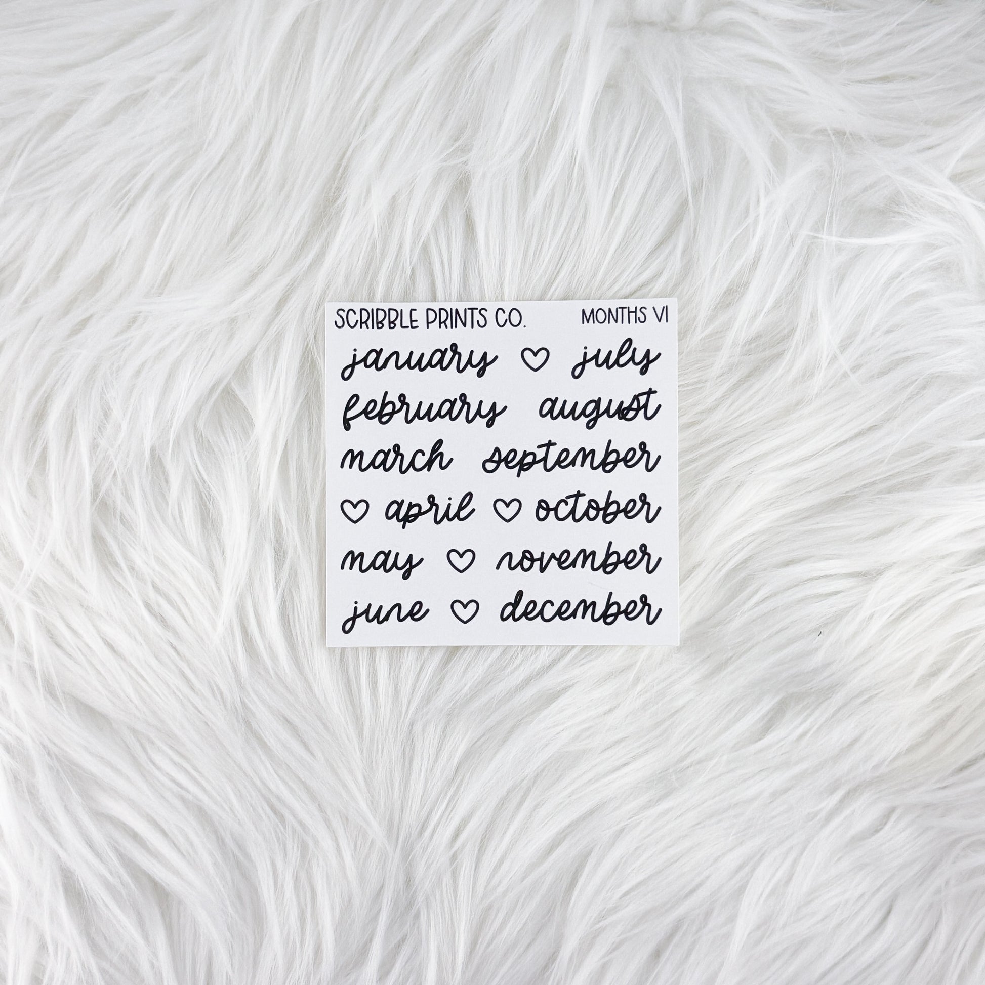 Months V1 // Matte Reading Journal Stickers