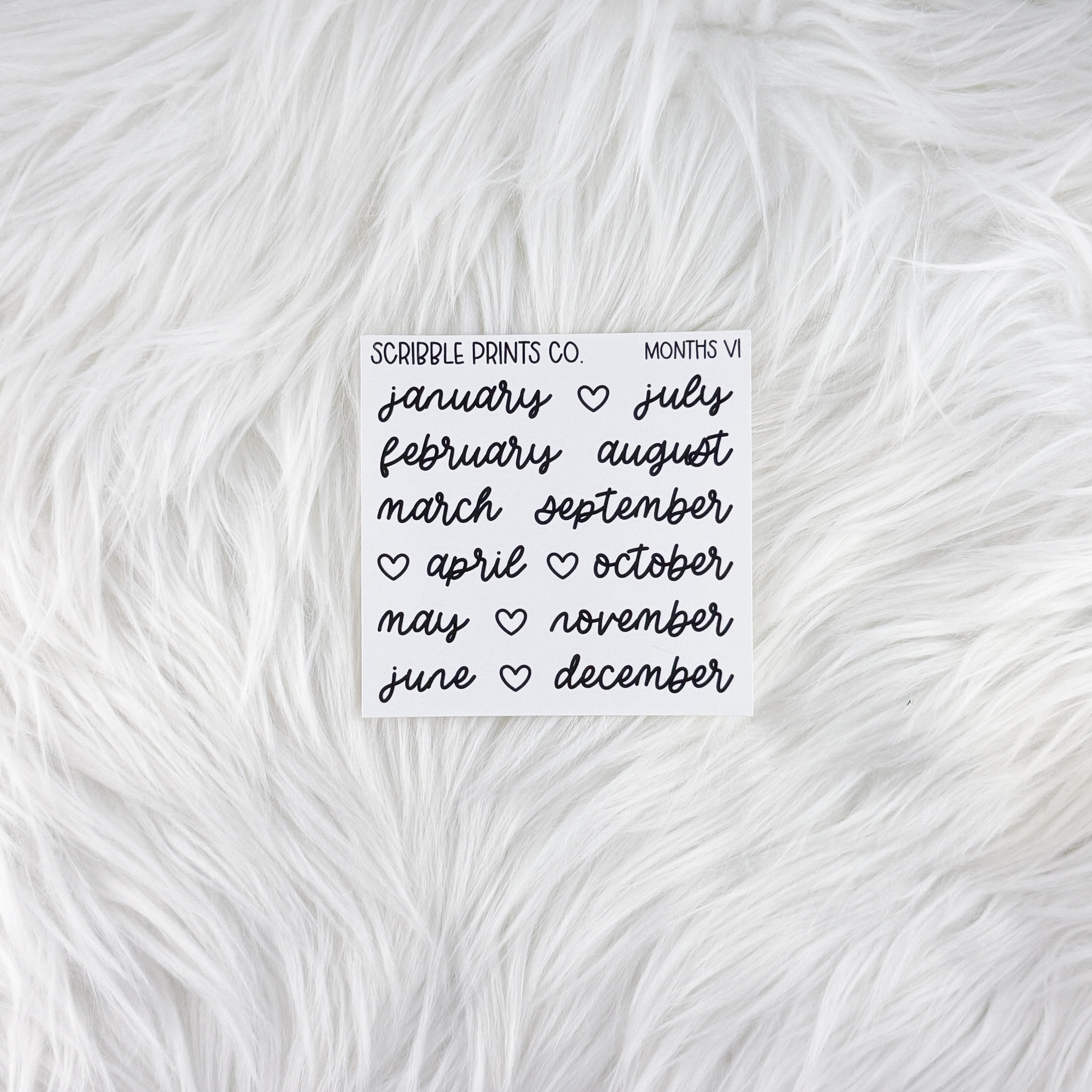 Months V1 // Matte Reading Journal Stickers