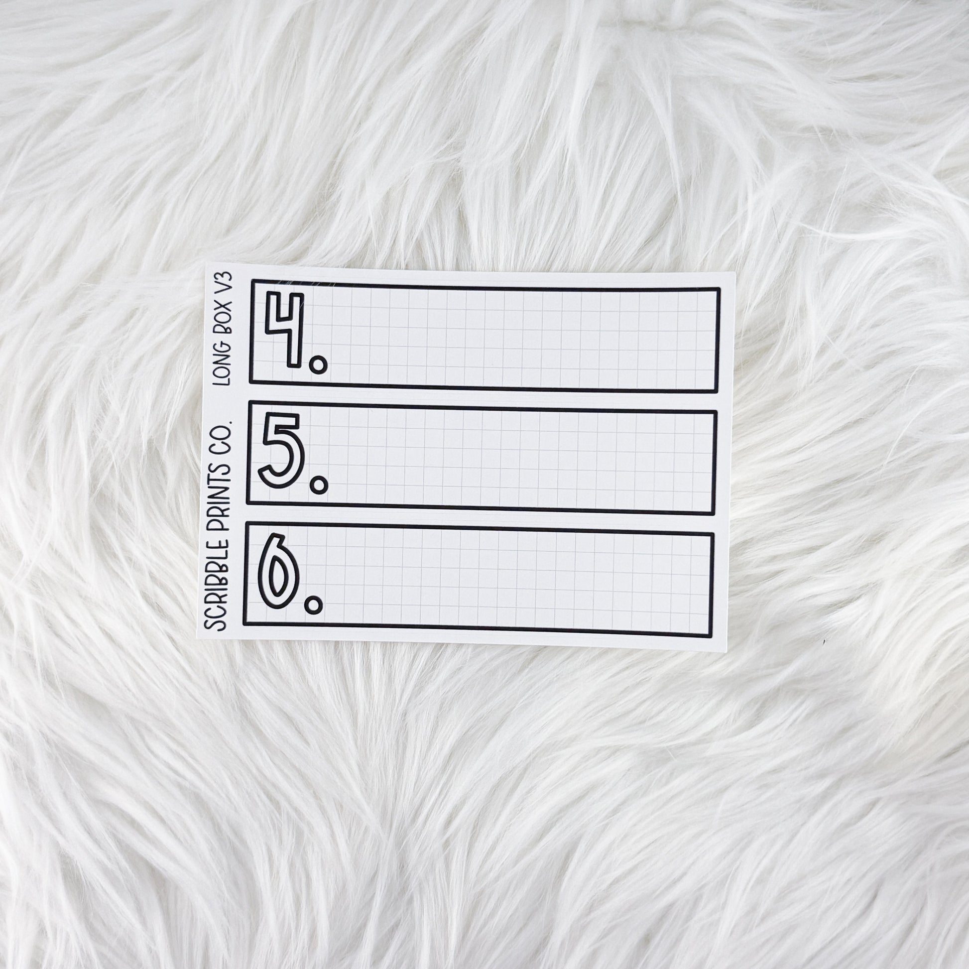 Long Box v2+3 // Matte Reading Journal Stickers