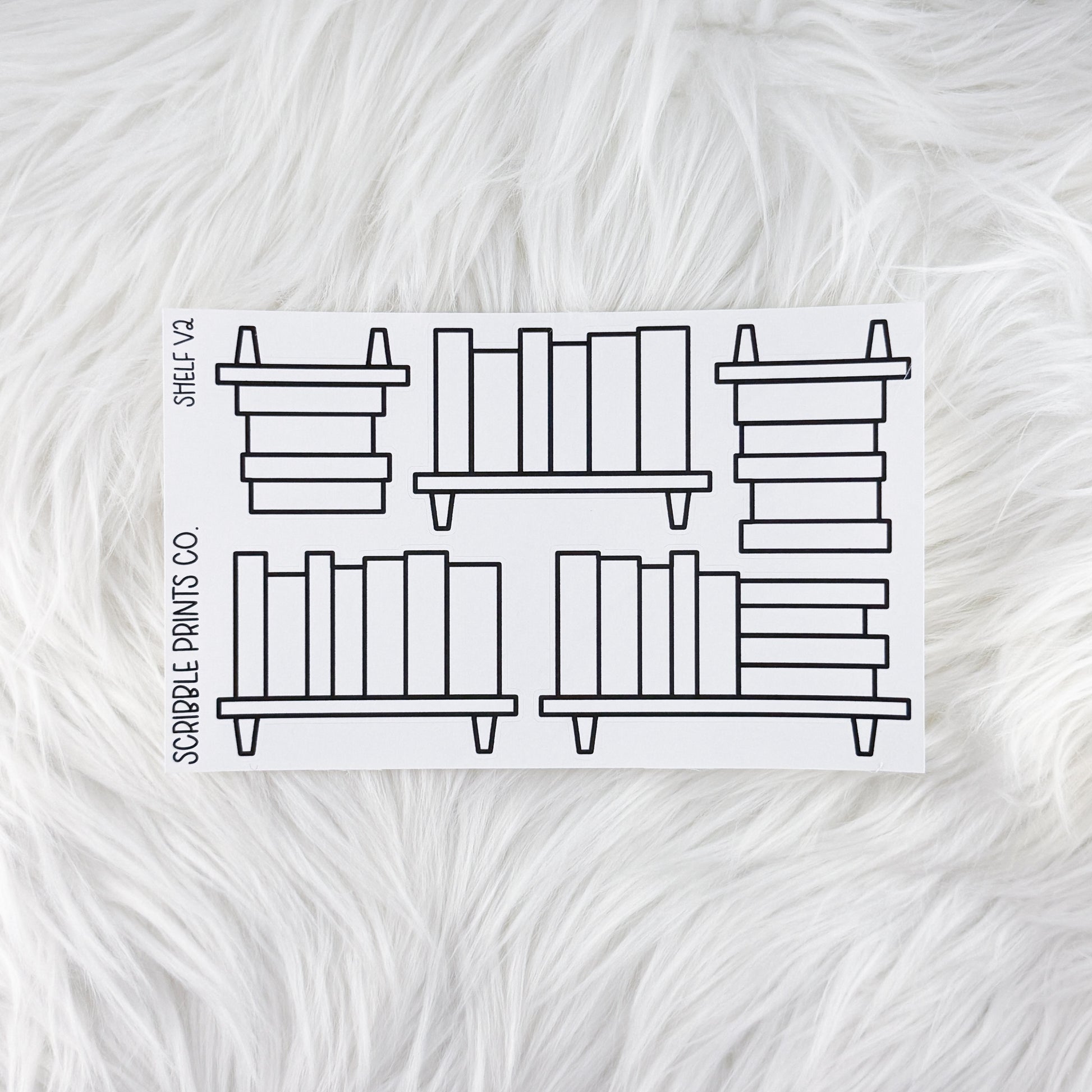 Shelf V2 // Matte Reading Journal Stickers