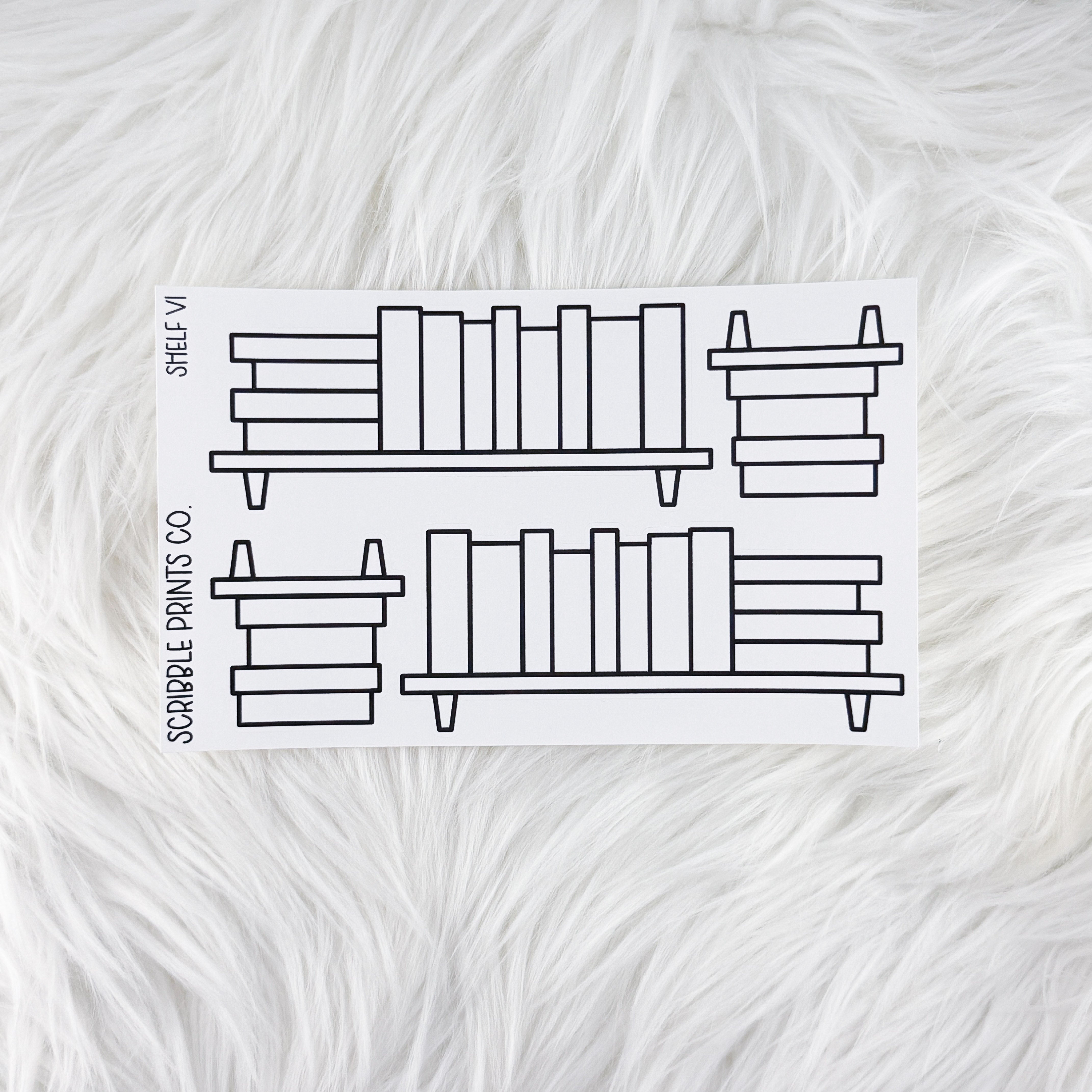 Shelf V1 // Matte Reading Journal Stickers