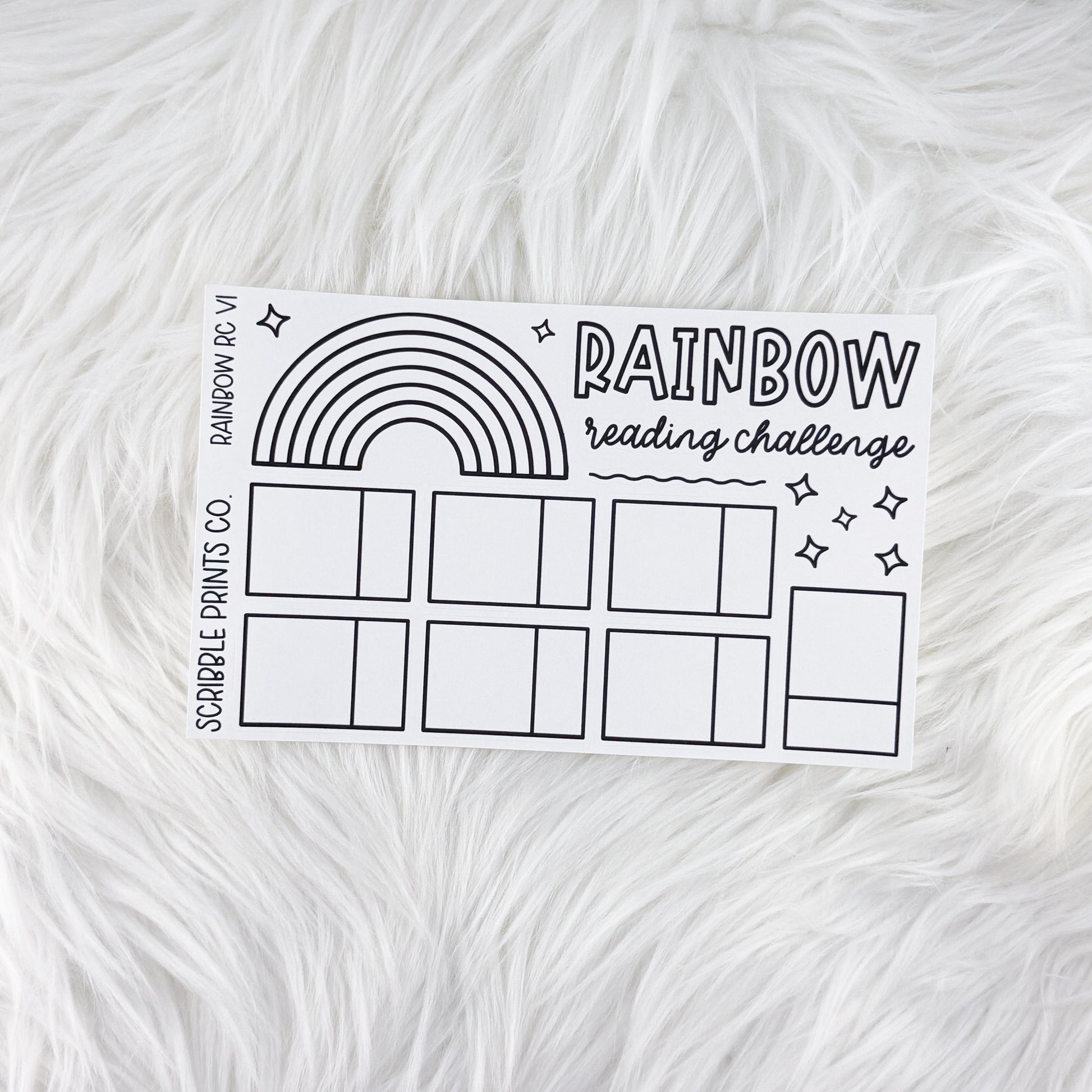 Rainbow Reading Challenge V1 // Matte Reading Journal Stickers
