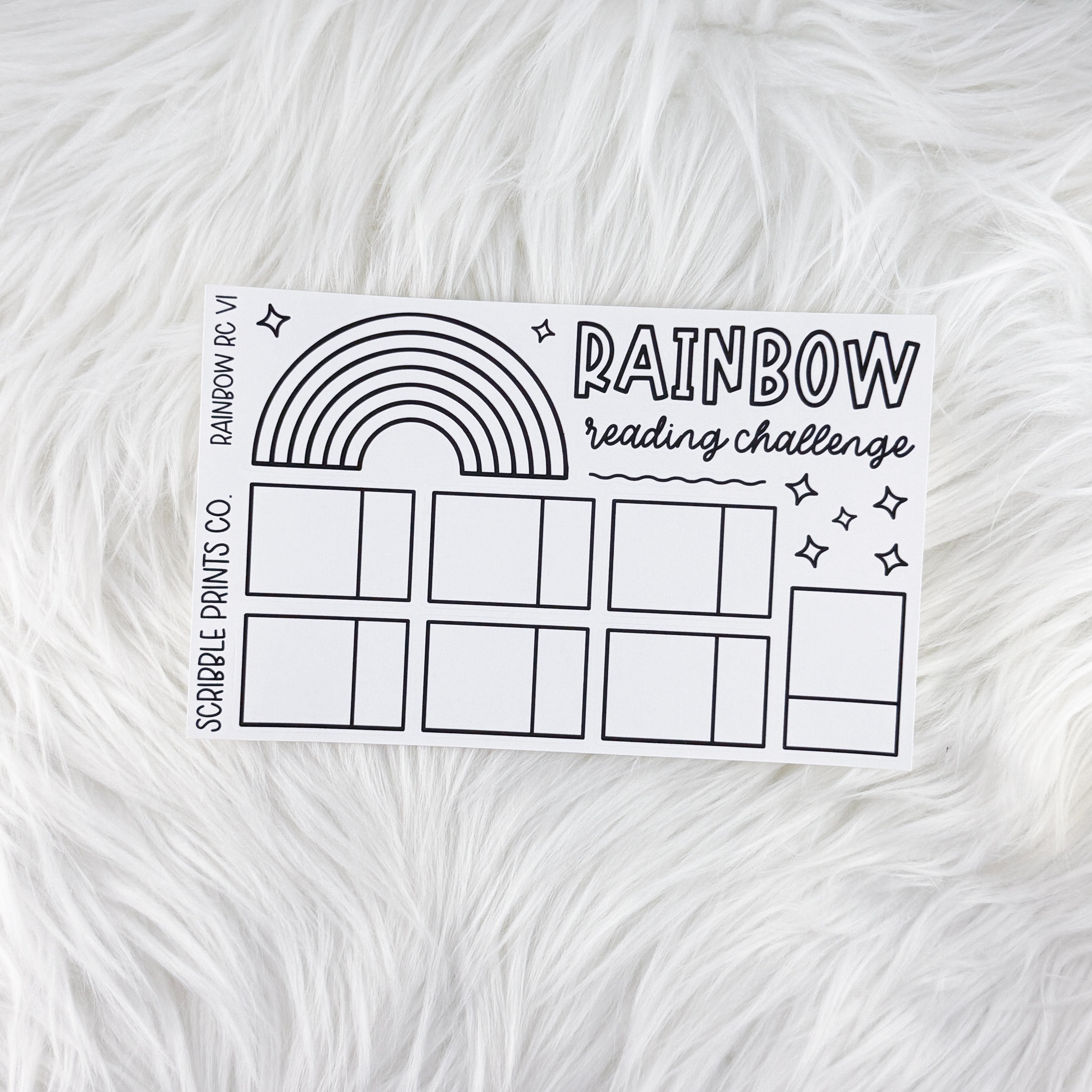 Rainbow Reading Challenge V1 // Matte Reading Journal Stickers