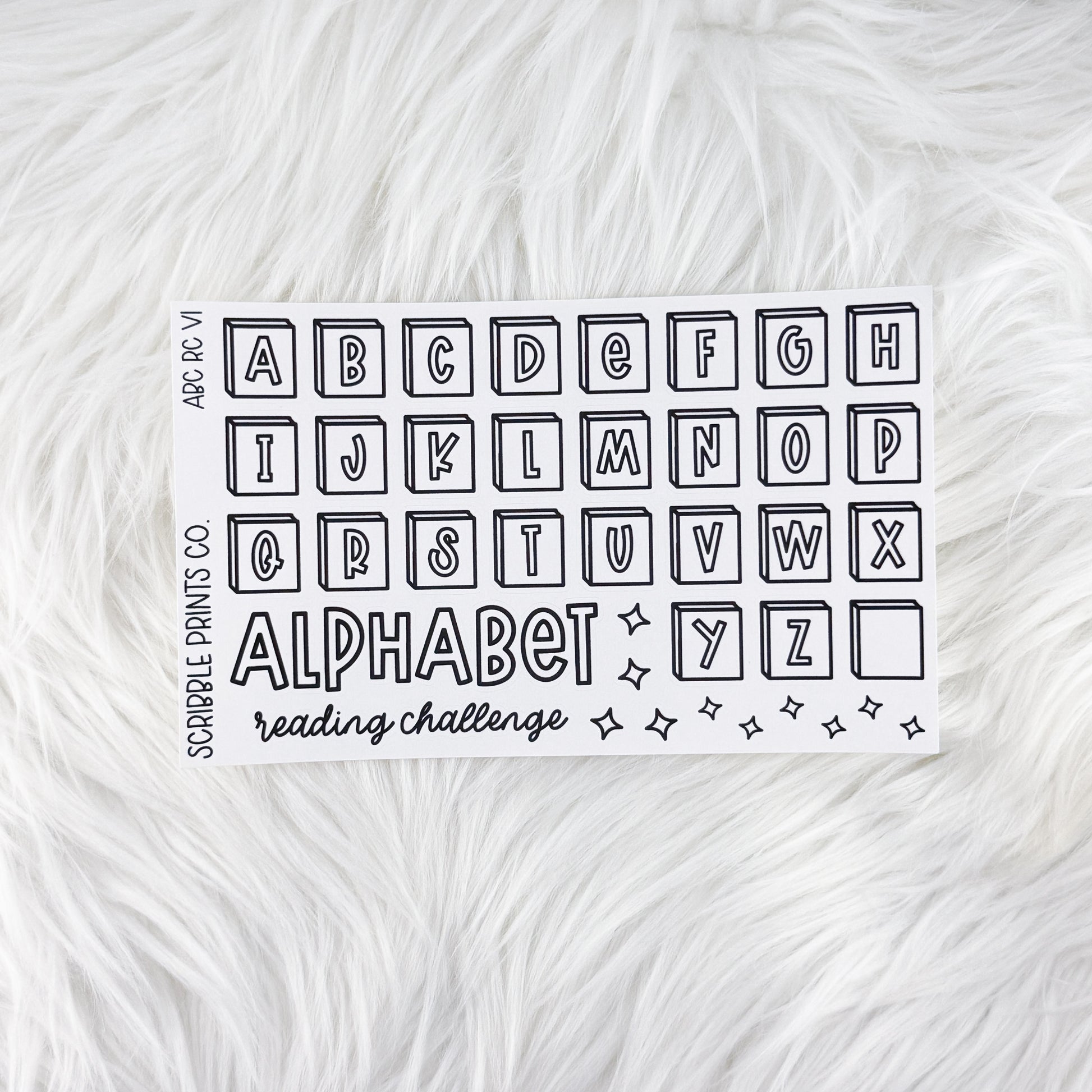 ABC Reading Challenge V1-2 // Matte Reading Journal Stickers