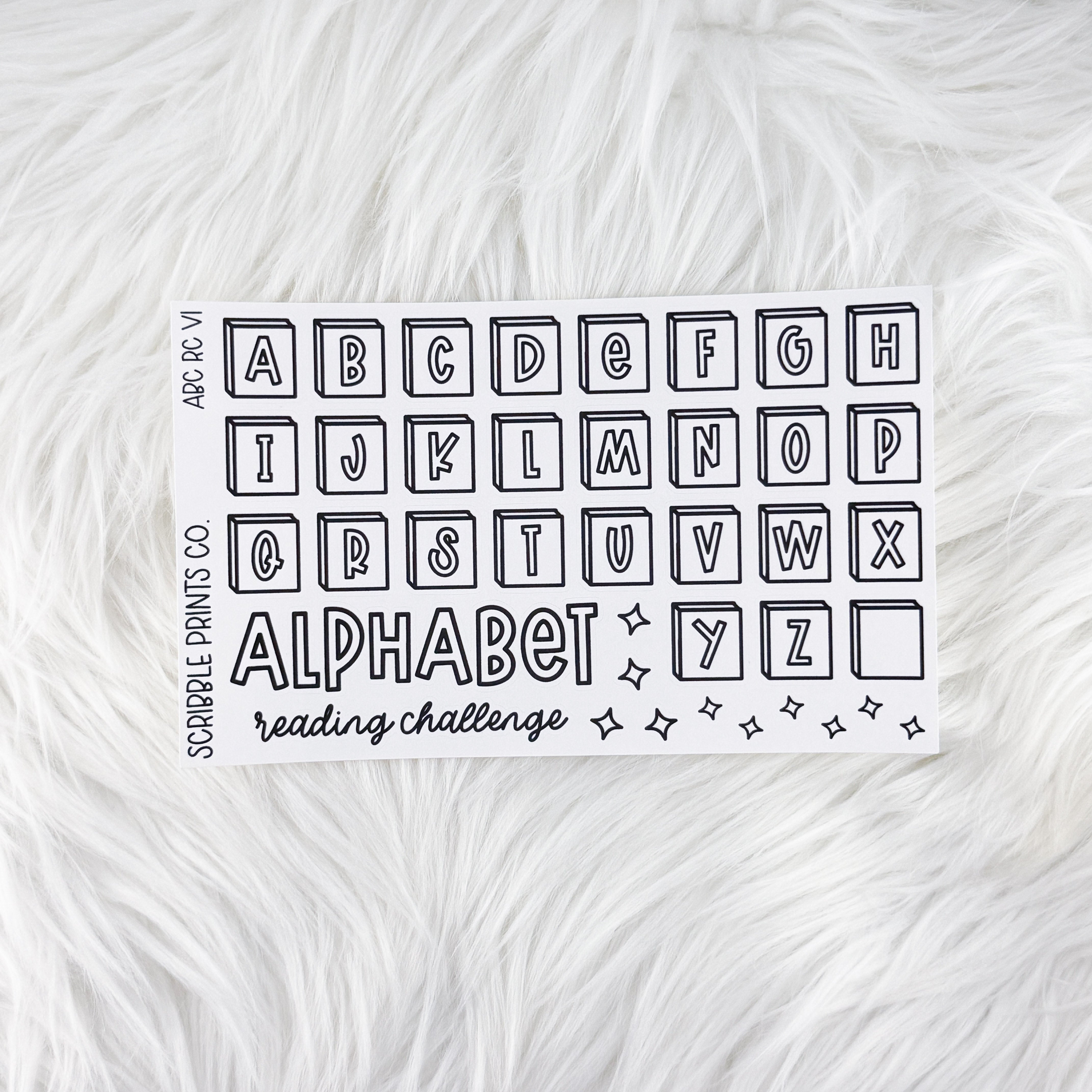 ABC Reading Challenge V1-2 // Matte Reading Journal Stickers