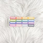 Classic Rainbow Stickers for Hobonichi Cousin | Multicolor Functional Planner Stickers