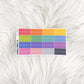 Classic Rainbow Stickers for Hobonichi Cousin | Multicolor Functional Planner Stickers