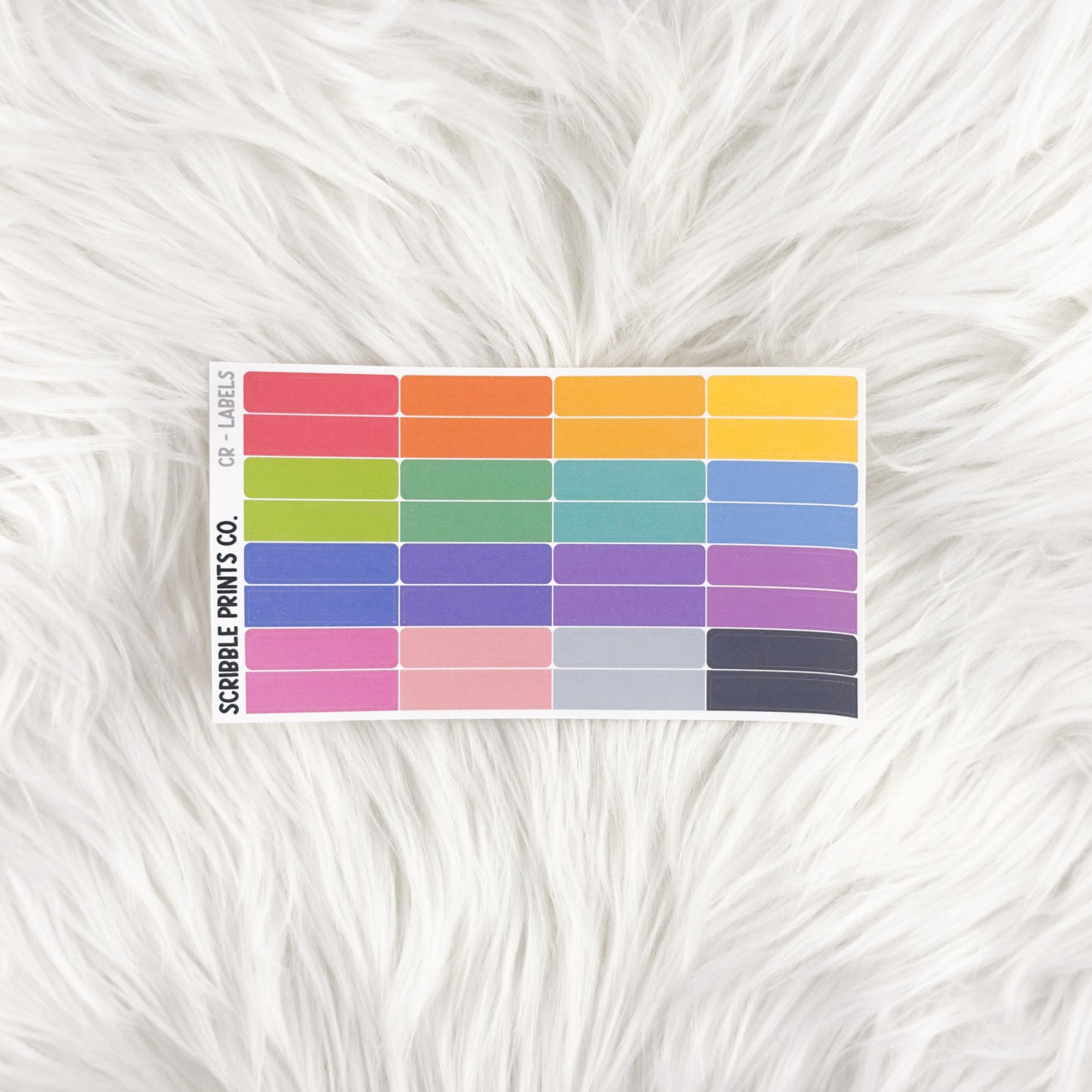 Classic Rainbow Stickers for Hobonichi Cousin | Multicolor Functional Planner Stickers