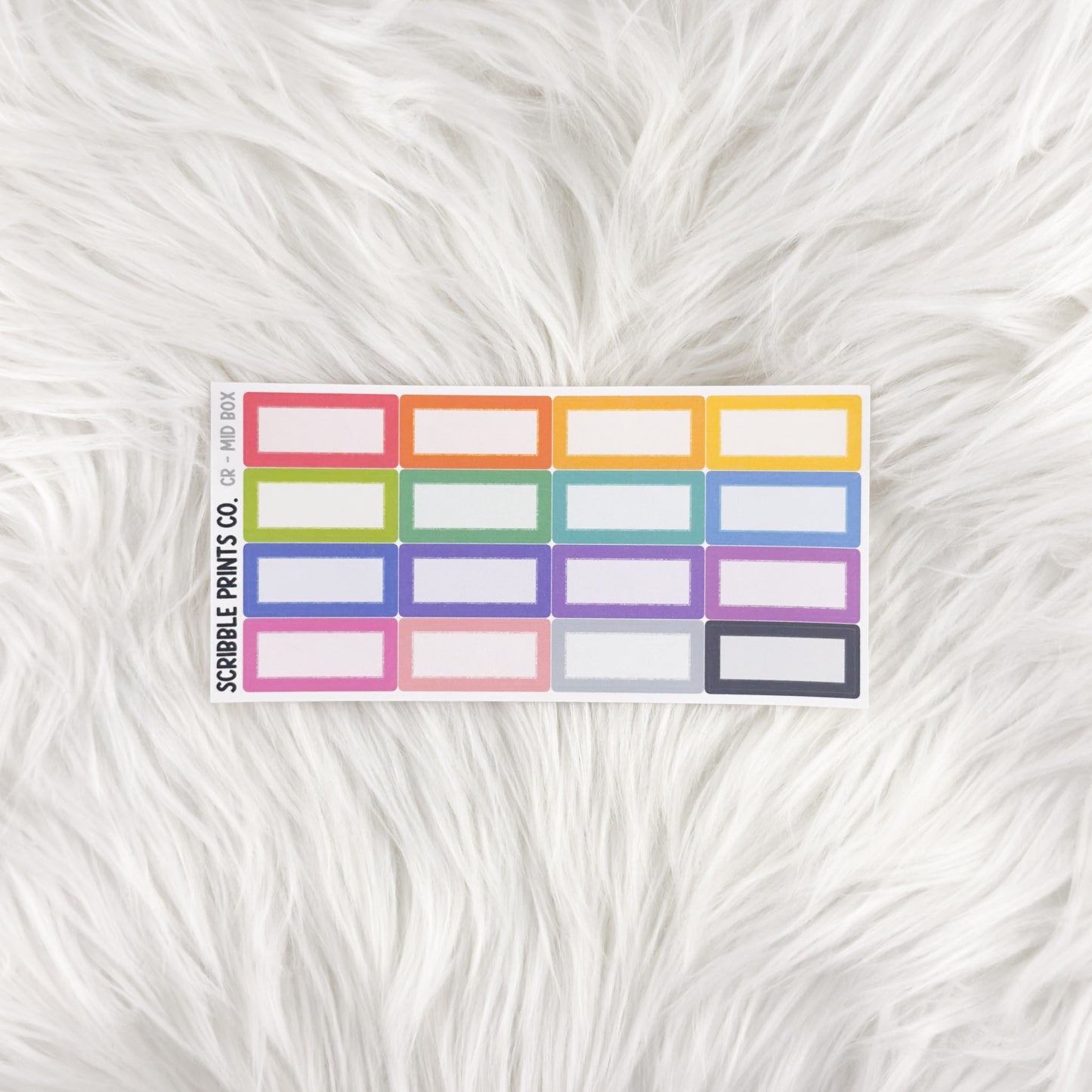 Classic Rainbow Stickers for Hobonichi Cousin | Multicolor Functional Planner Stickers