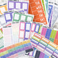 Classic Rainbow Stickers for Hobonichi Cousin | Multicolor Functional Planner Stickers