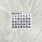 Daily Date Squares V1 – Matte Stickers for Hobonichi & Undated Planners