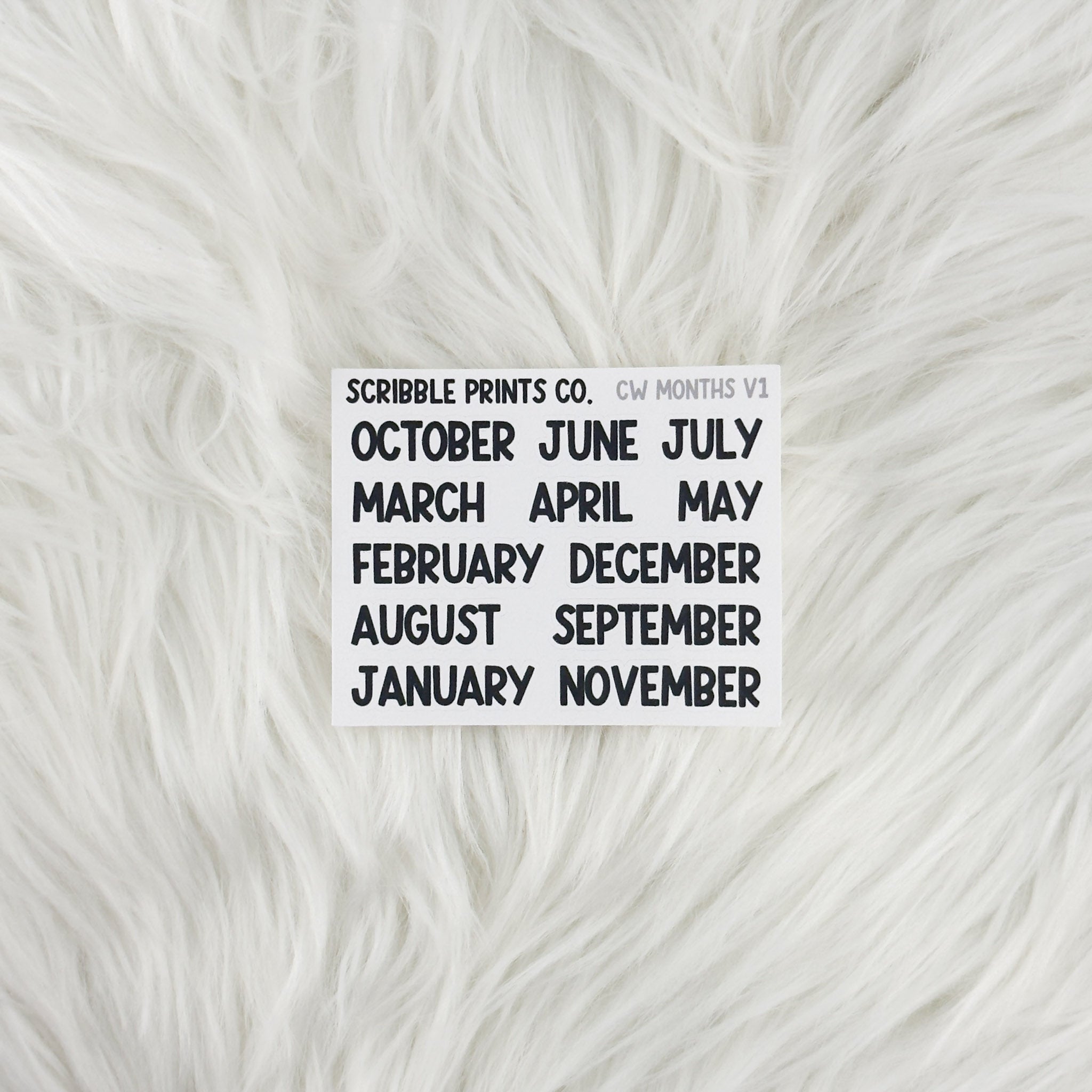 Month Labels V1 – Matte Stickers for Hobonichi Cousin & Planners