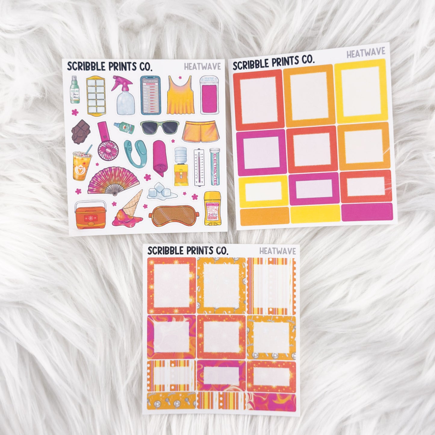 Heatwave – Matte Hobonichi Cousin Weekly Sticker Kit