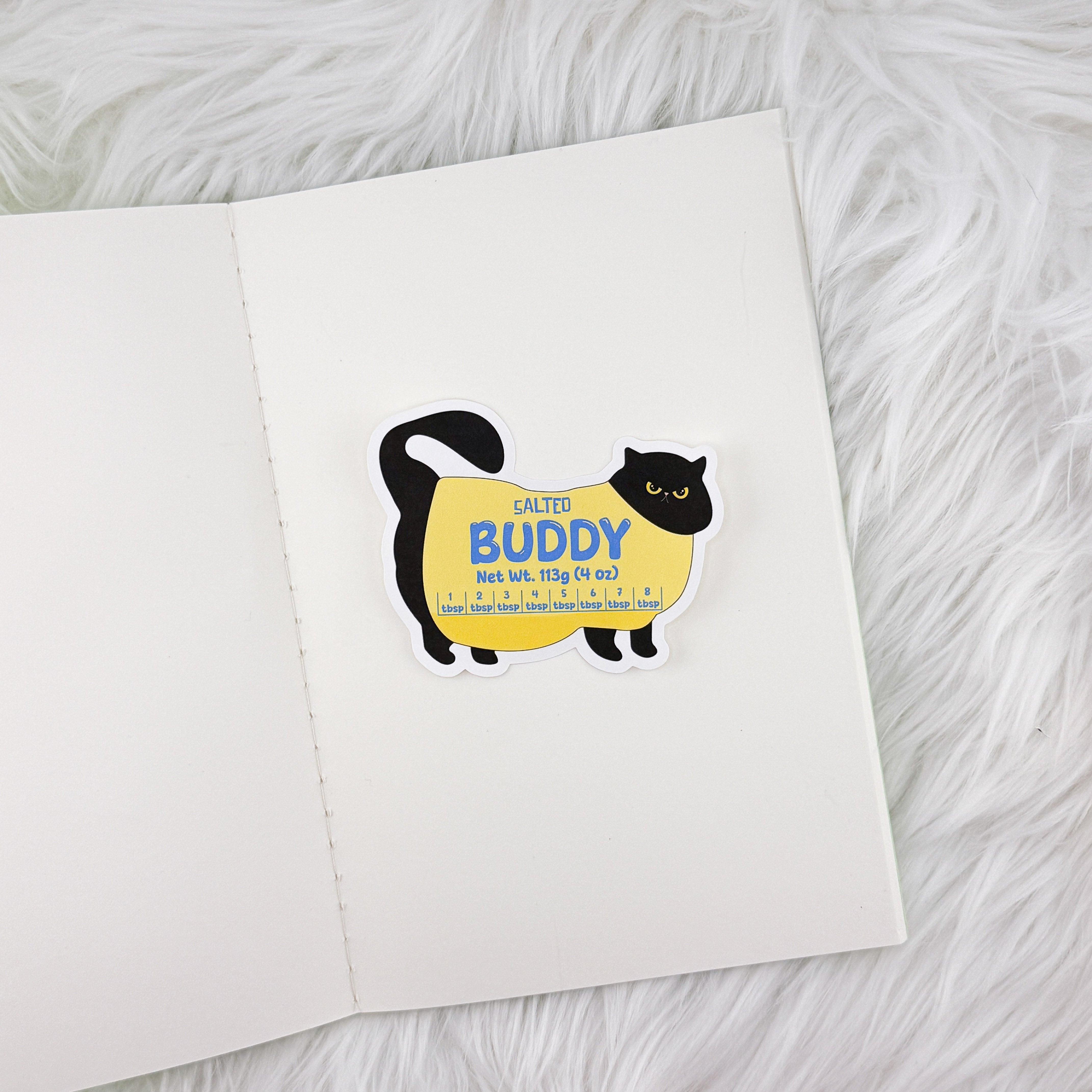Salted Buddy // Large Matte Deco Sticker for Journals