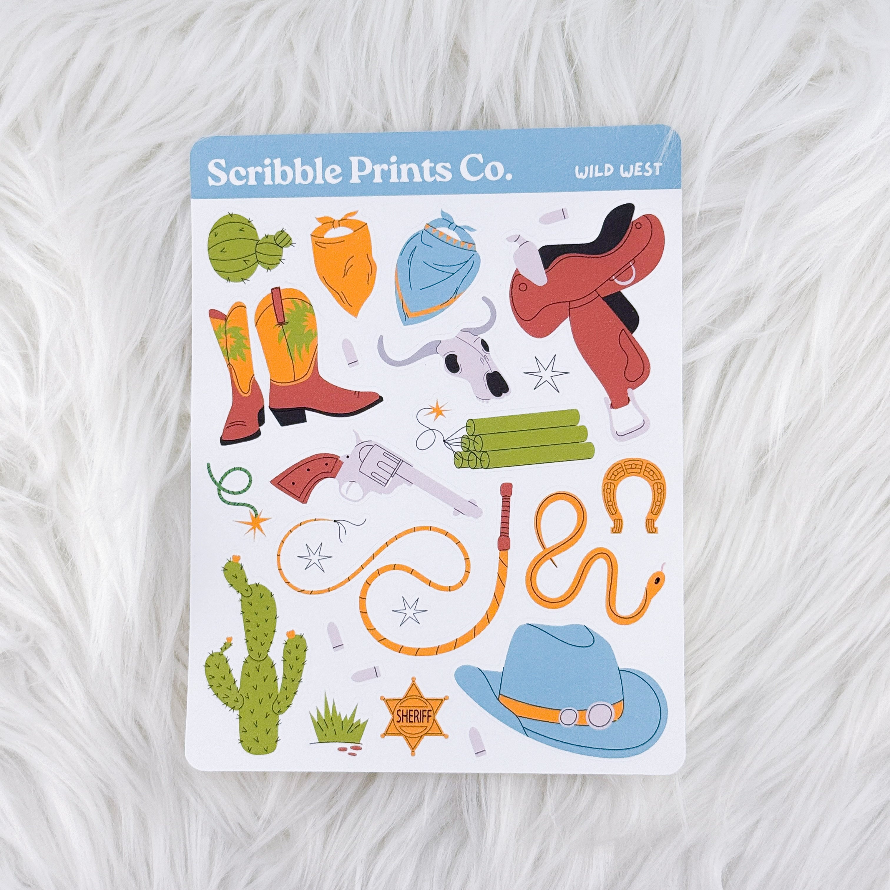 Wild West – Deco // Matte Journal Stickers