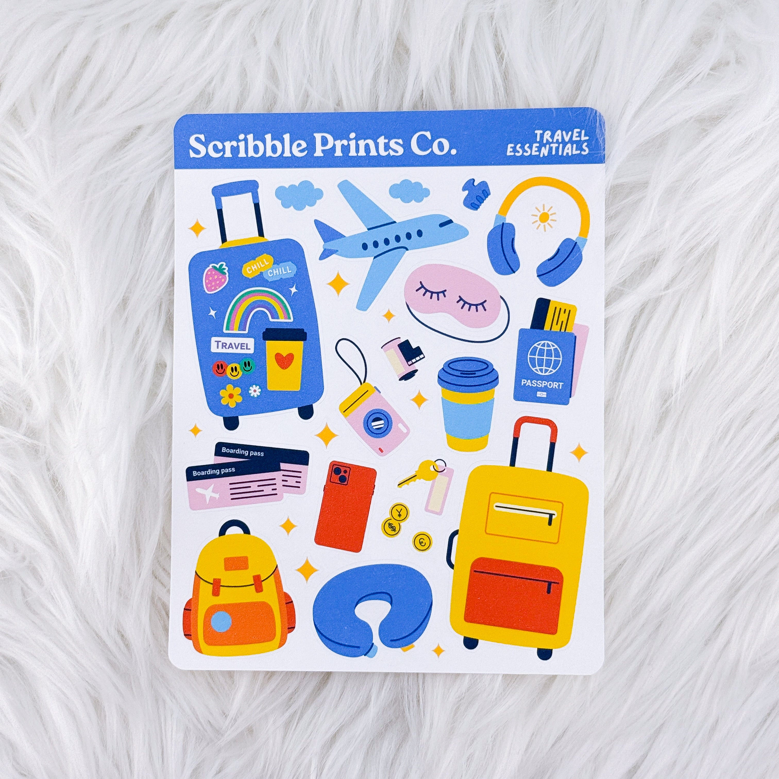 Travel Essentials – Deco // Matte Journal Stickers