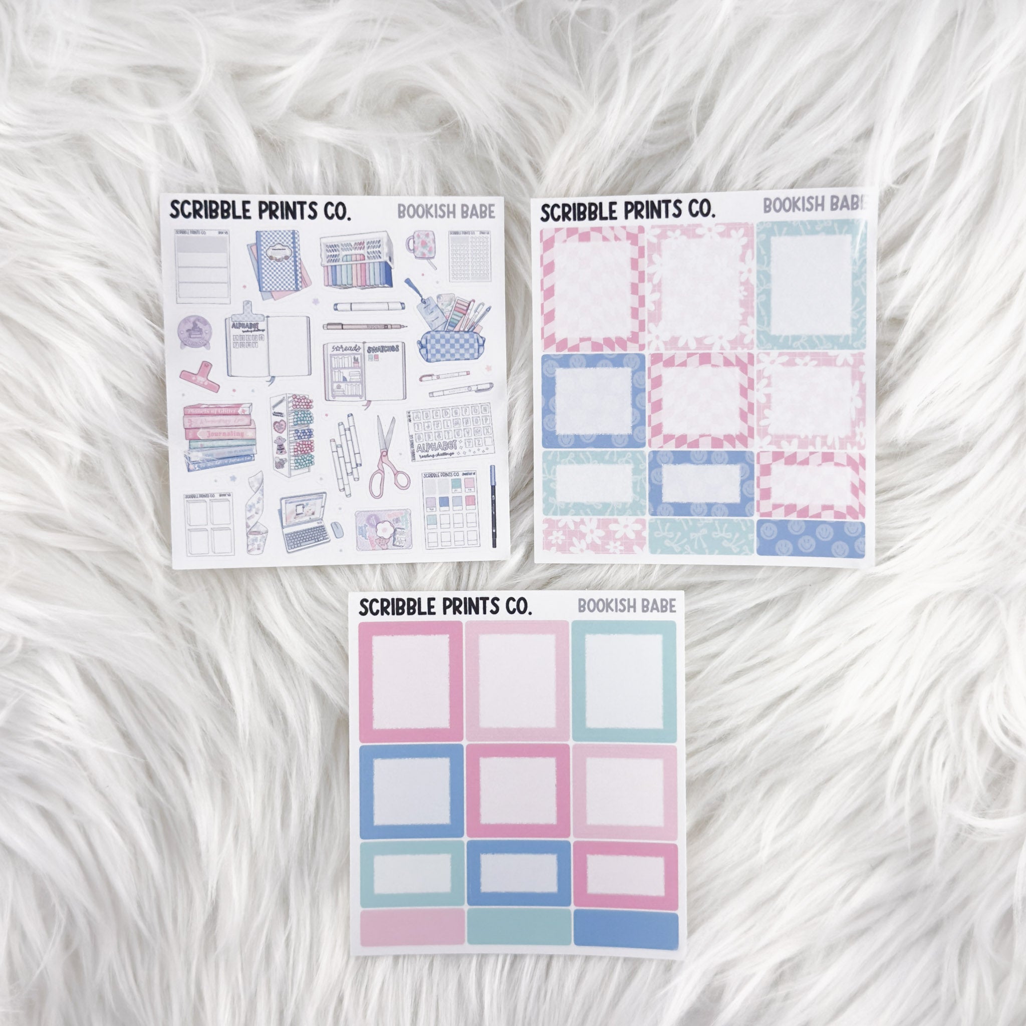 Bookish Babe – Matte Hobonichi Cousin Weekly Sticker Kit