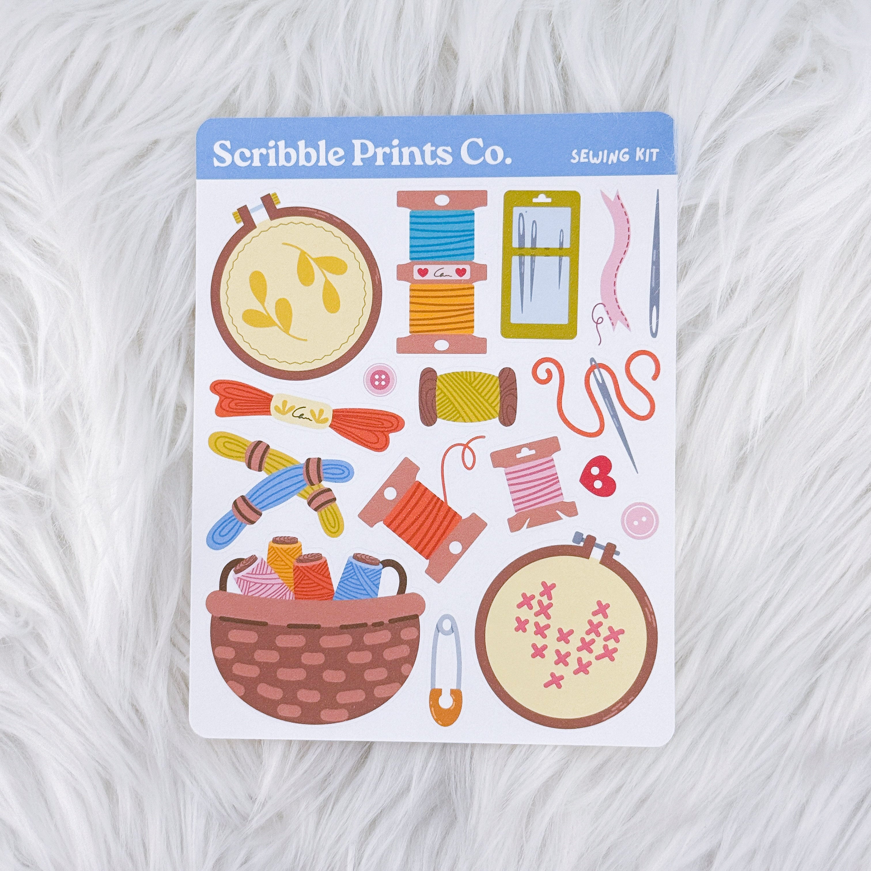 Sewing Kit – Deco // Matte Journal Stickers