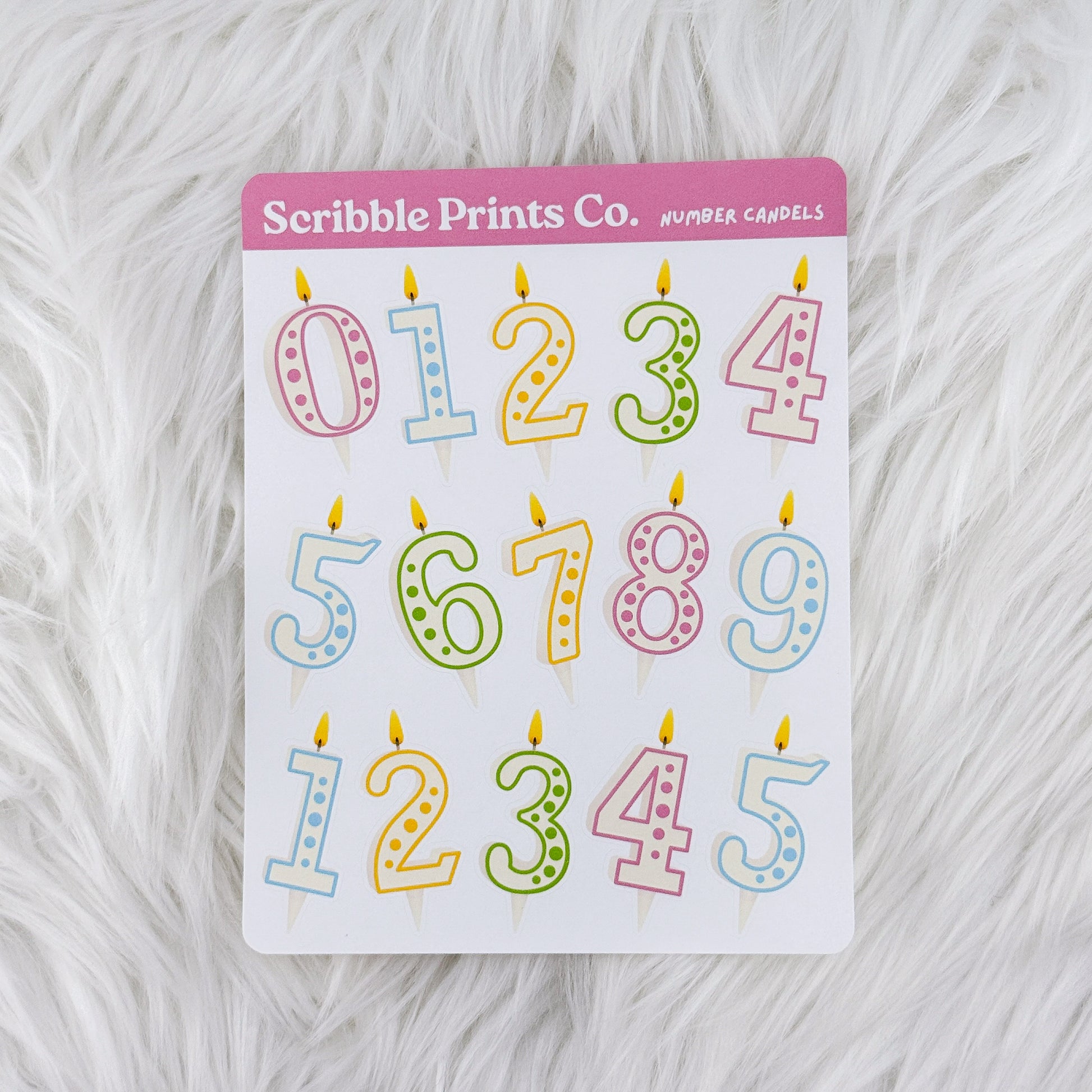 Number Candles – Deco // Matte Journal Stickers