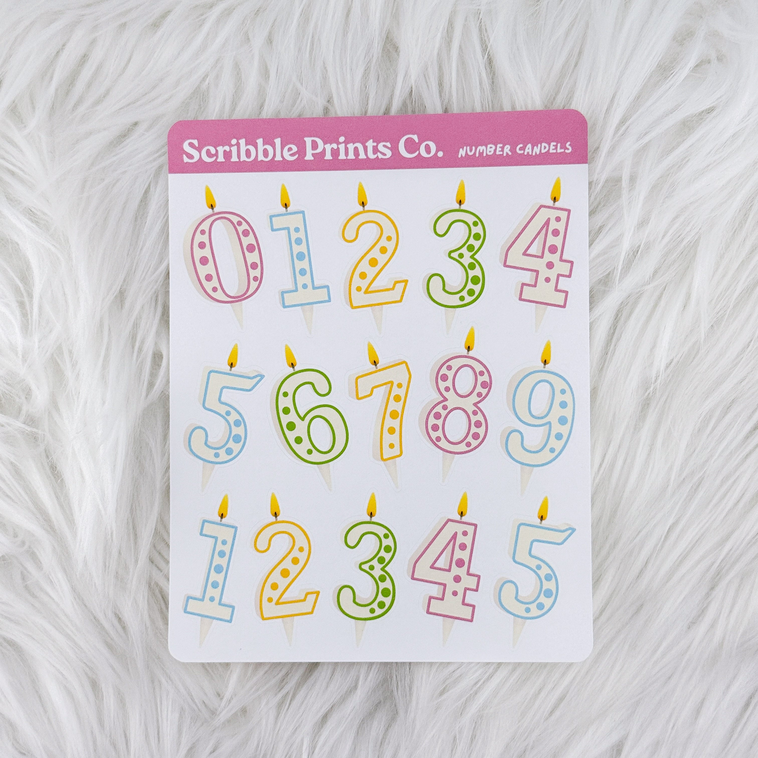 Number Candles – Deco // Matte Journal Stickers