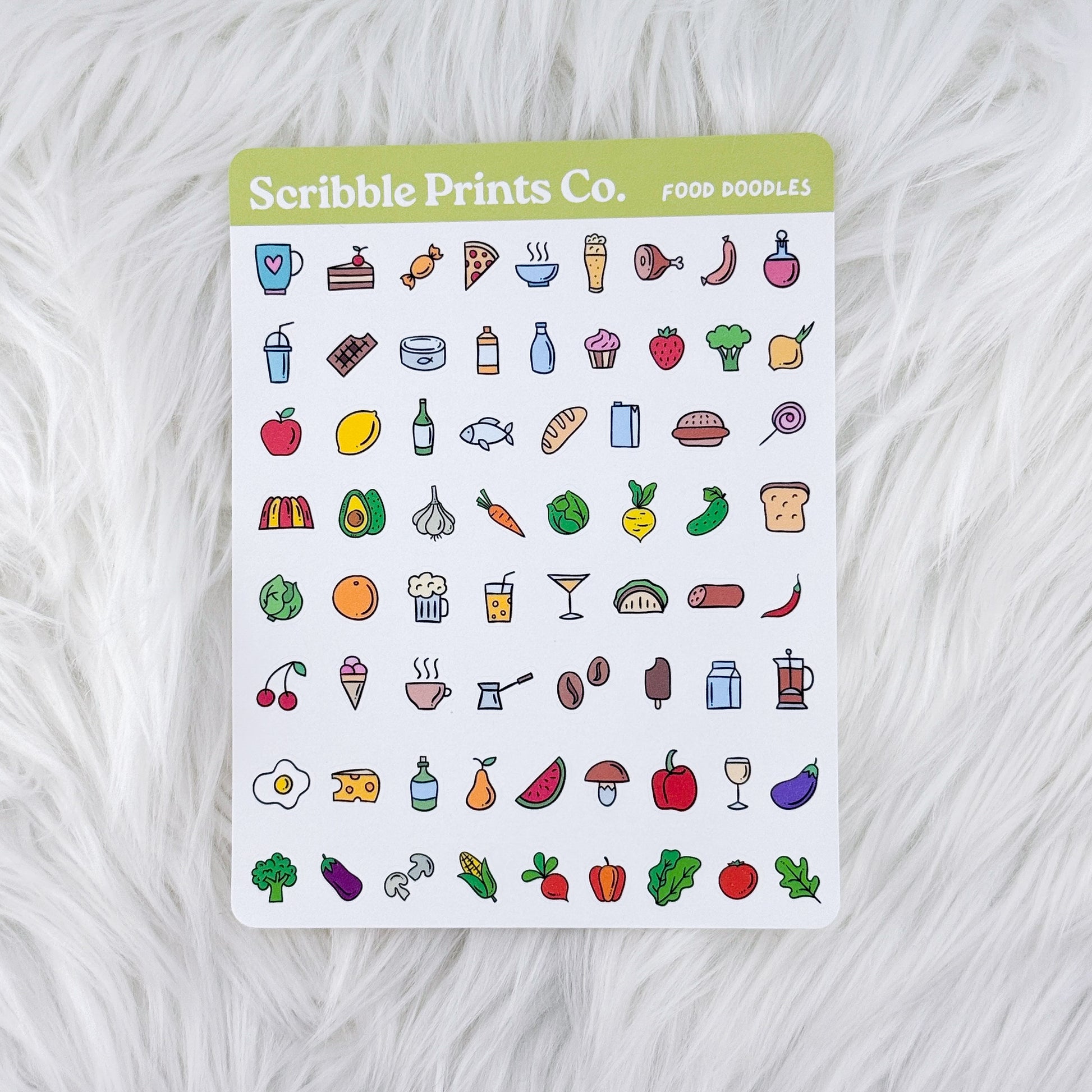 Food Doodles – Deco // Matte Journal Stickers