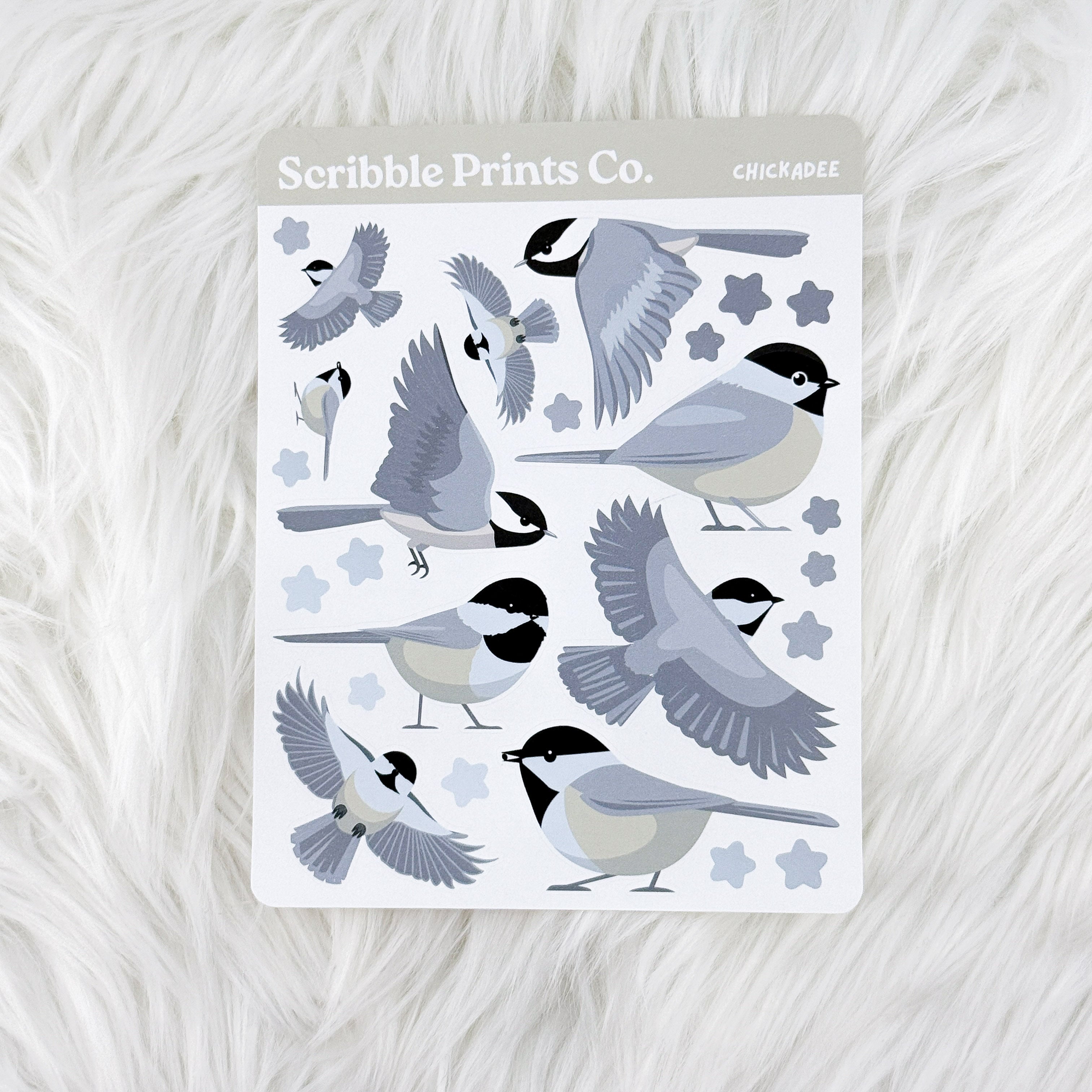 Chickadee – Deco // Matte Journal Stickers