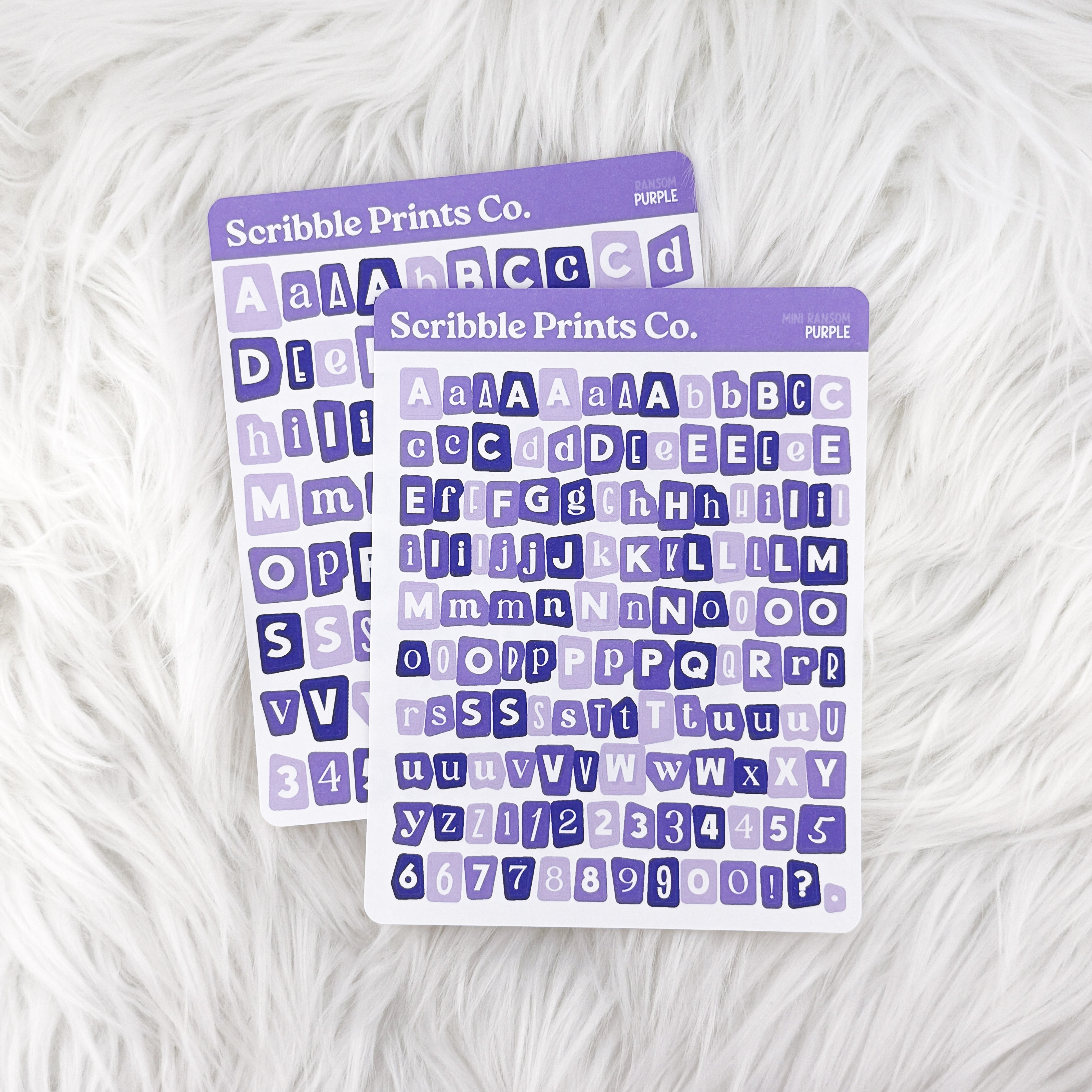 Ransom Letters // Matte Journal StickersPurple Regular