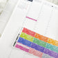 Classic Rainbow Stickers for Hobonichi Cousin | Multicolor Functional Planner Stickers