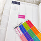 Classic Rainbow Stickers for Hobonichi Cousin | Multicolor Functional Planner Stickers