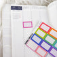 Classic Rainbow Stickers for Hobonichi Cousin | Multicolor Functional Planner Stickers