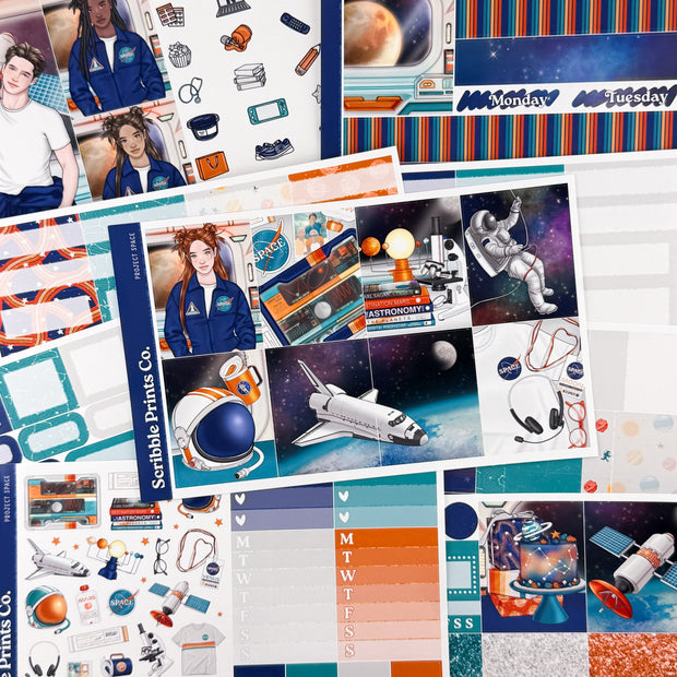 Project Space – Glossy Weekly Planner Kit – Scribble Prints Co.