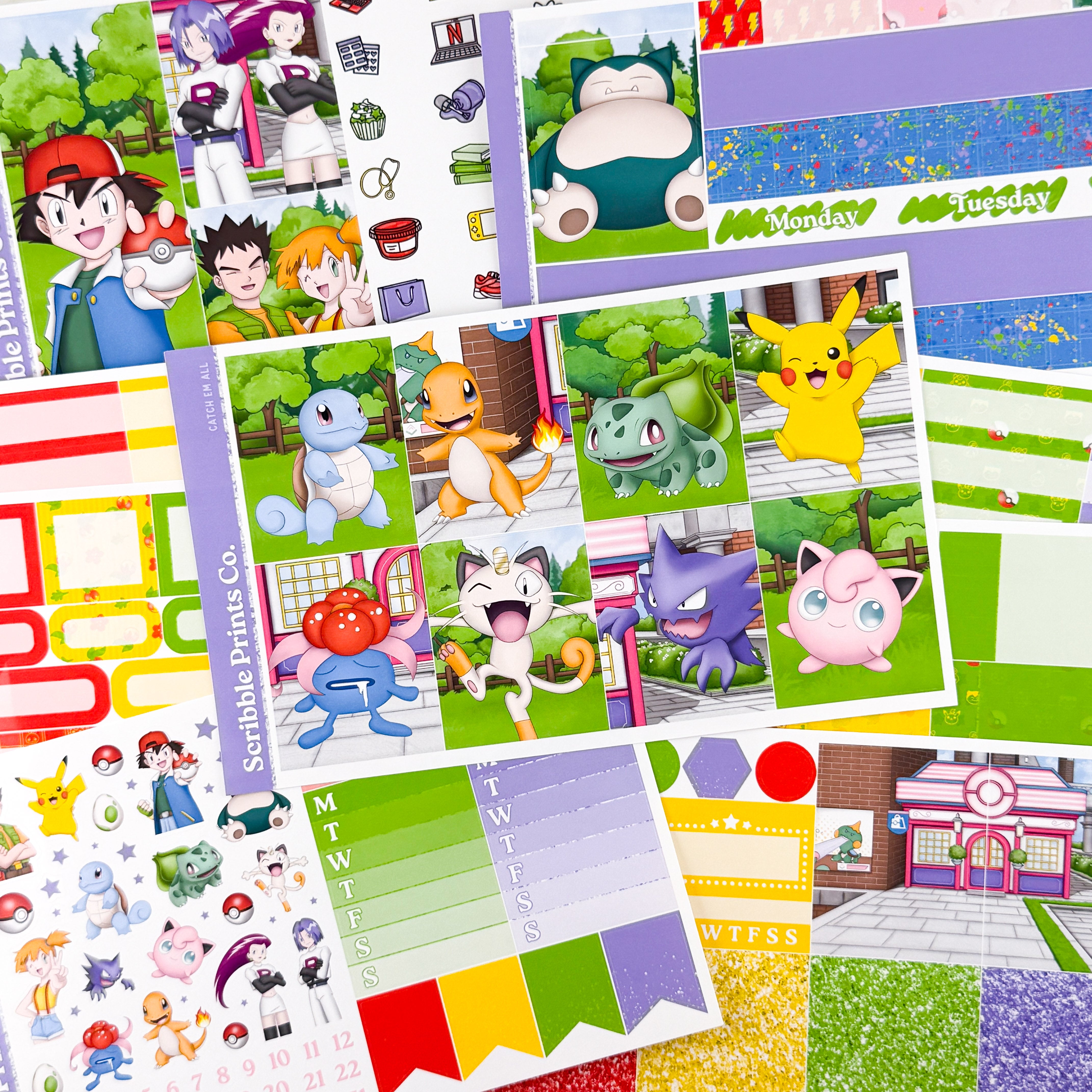 Catch Em All – Glossy Weekly Planner Kit