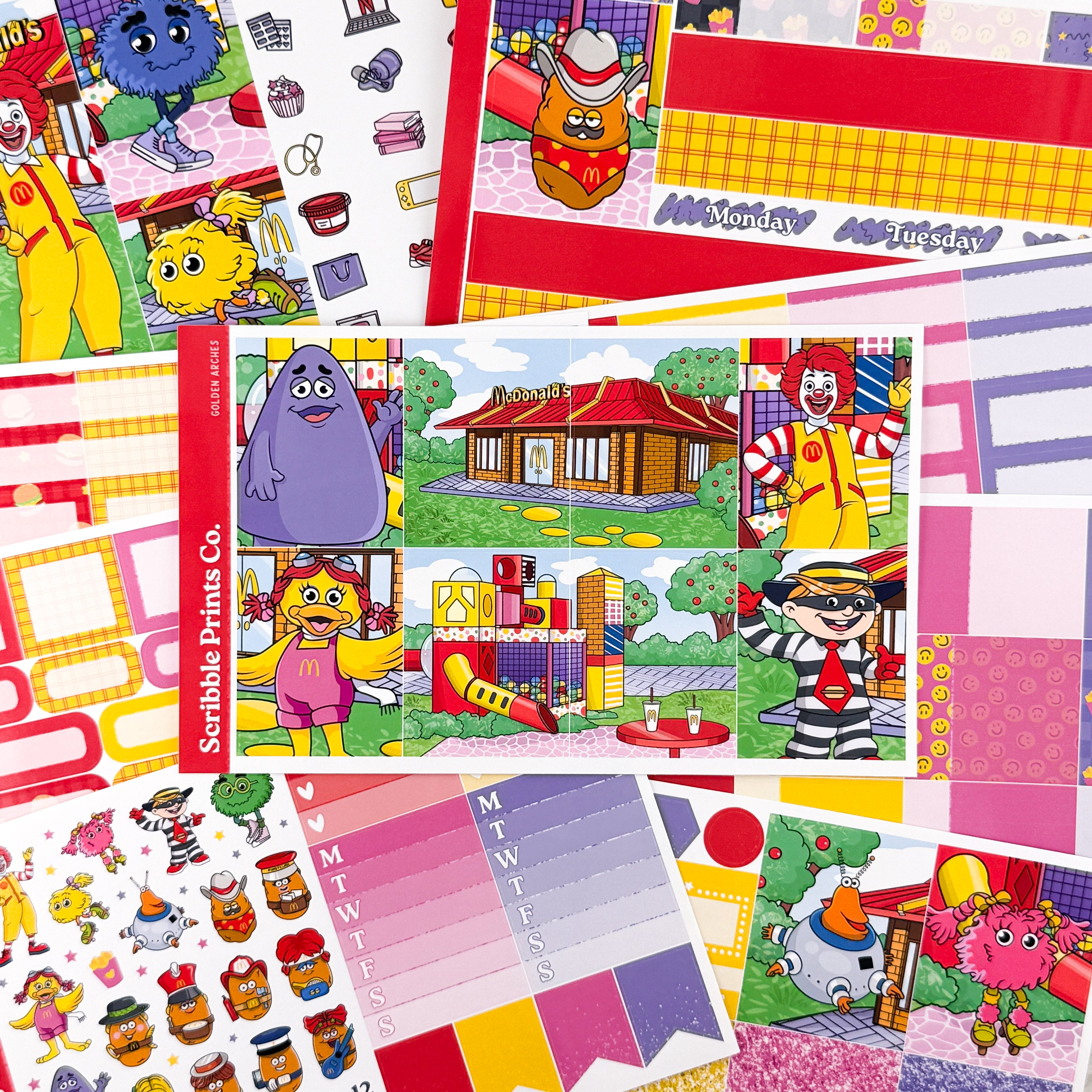 Golden Arches – Glossy Weekly Planner Kit