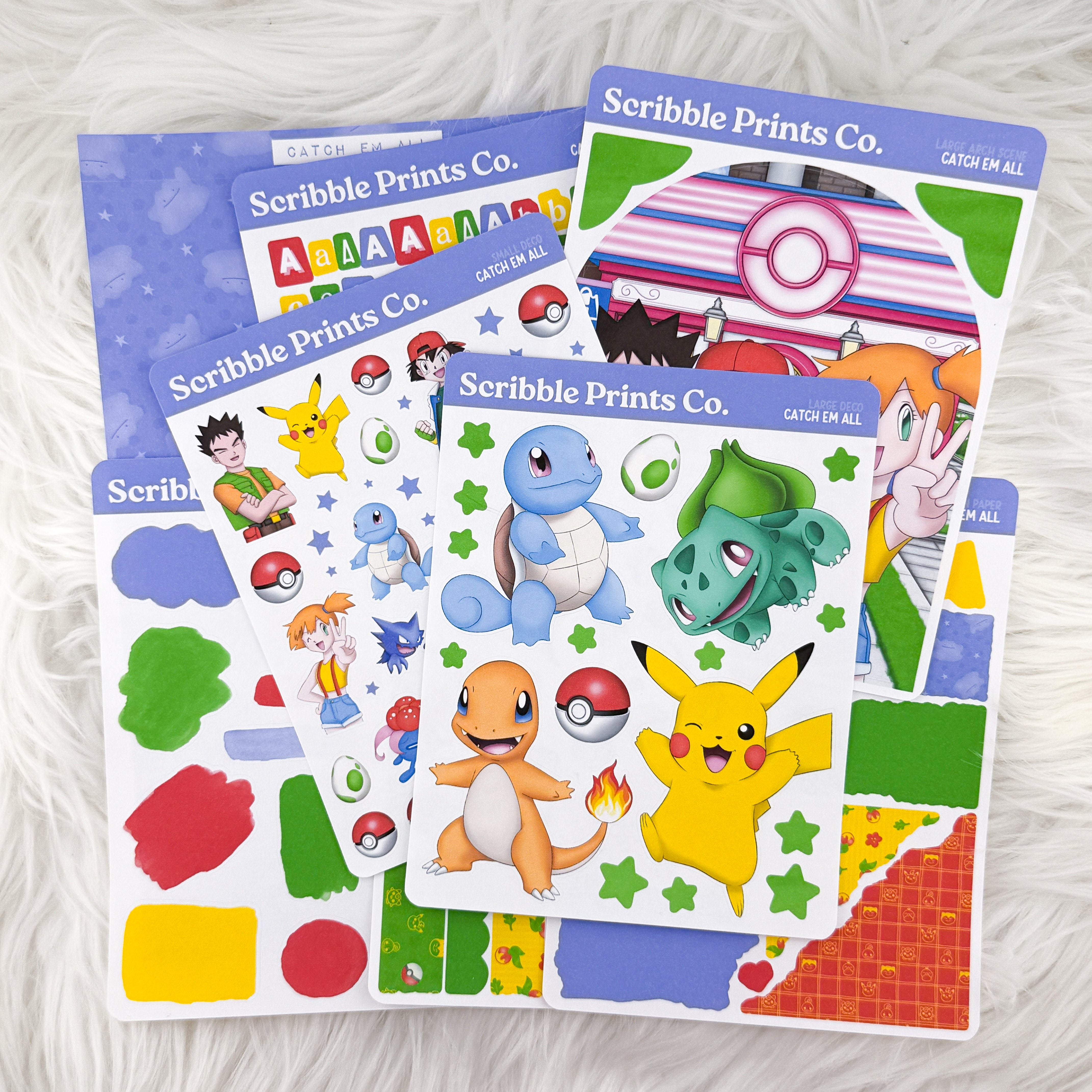 Catch Em All Journal Sticker Collection | Matte Removable Reading & Planner Stickers